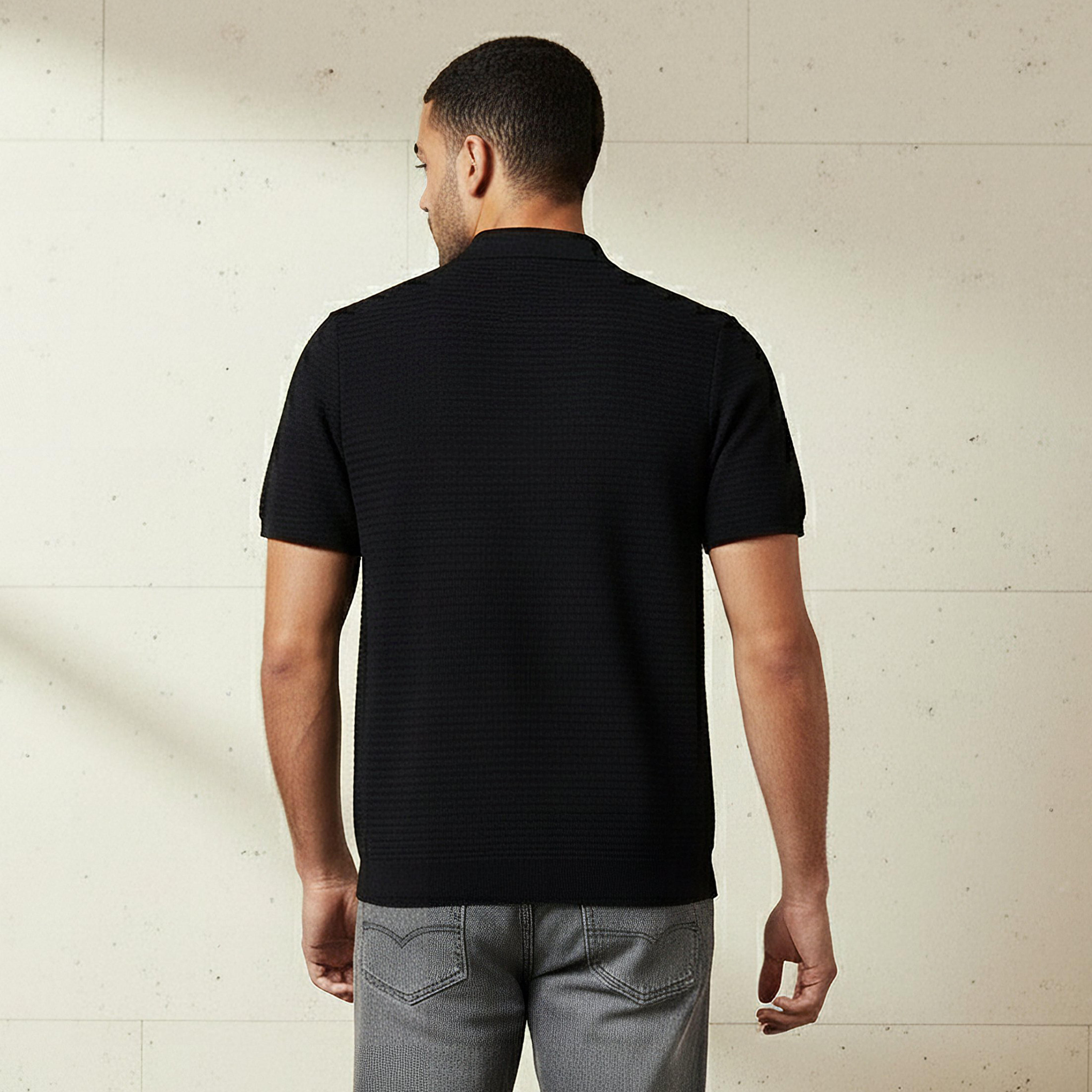 Men Short Sleeve Textured Polo T-shirt-men-clothing-tshirtsandpolos-polos-image-3