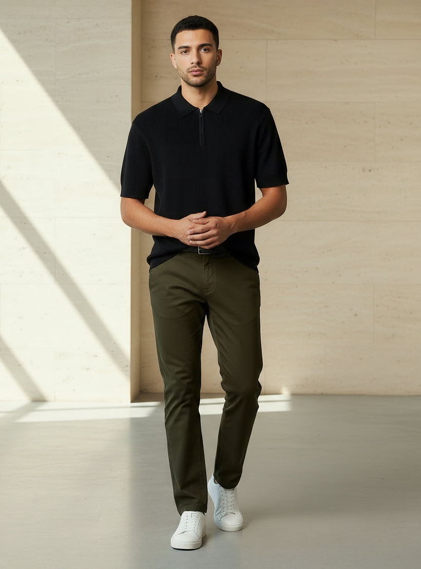 تيشيرت بولو بأكمام قصيرة وملمس بارز للرجال-men-clothing-tshirtsandpolos-polos-image-3