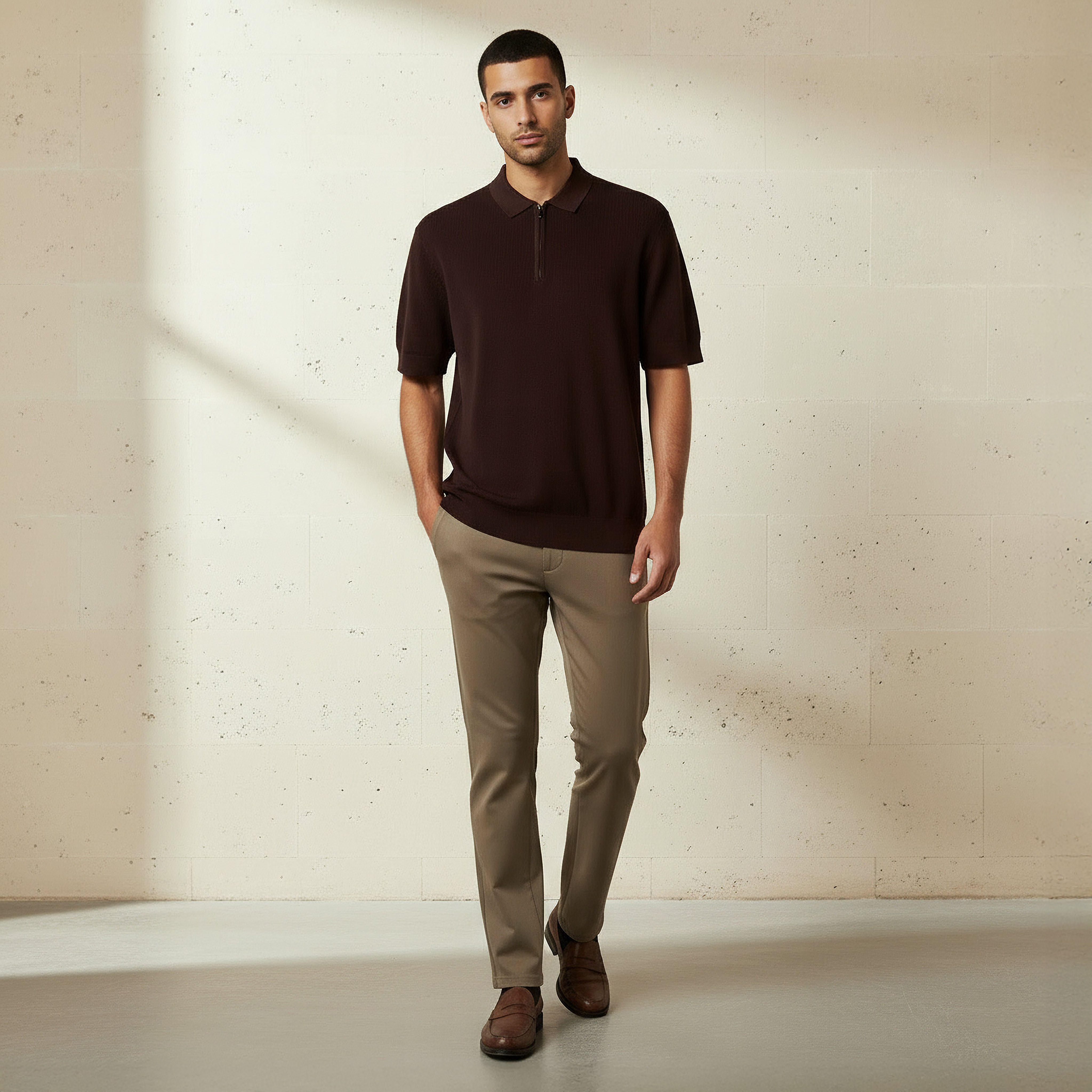 Men Short Sleeve Textured Polo T-shirt-men-clothing-tshirtsandpolos-polos-image-5