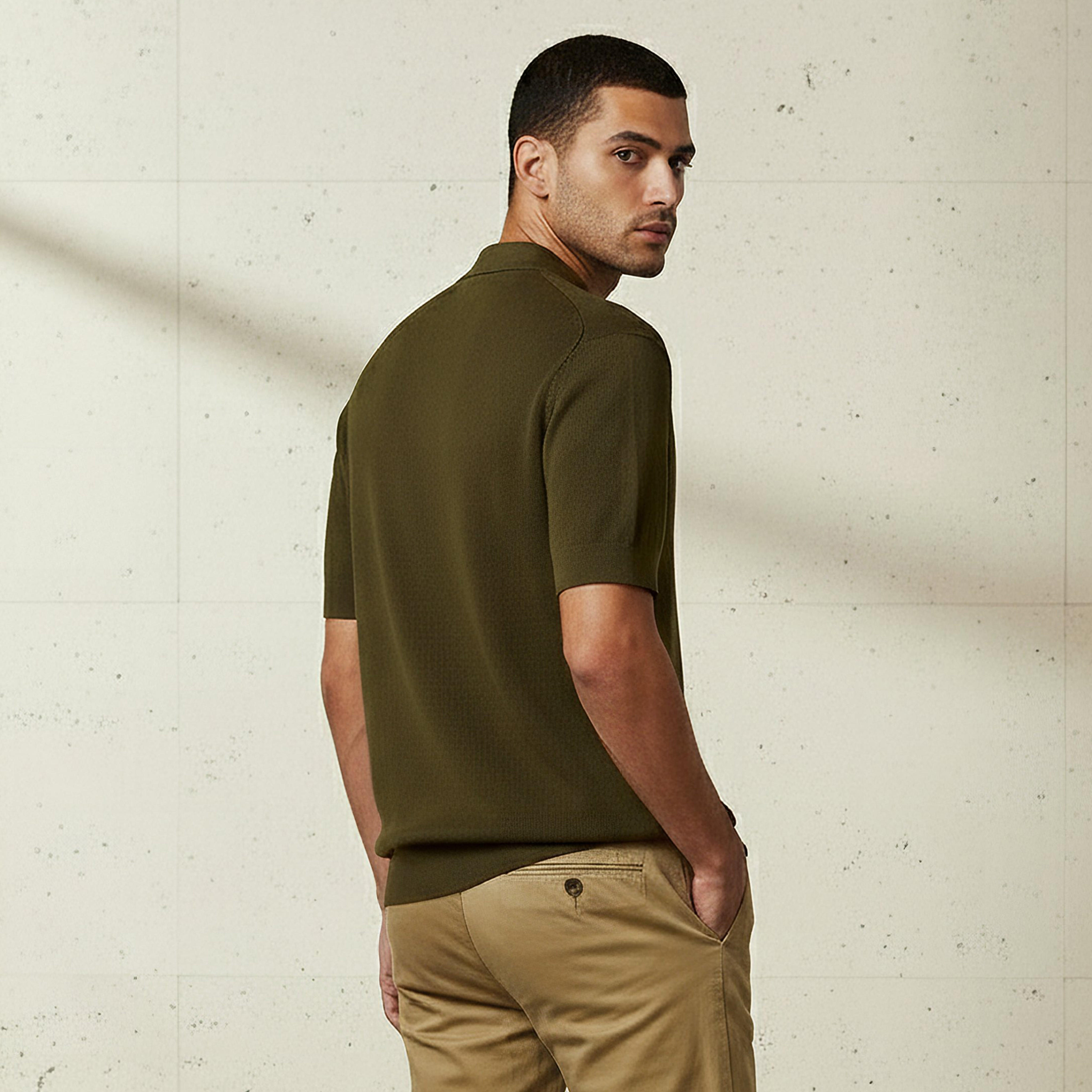 Men Short Sleeve Textured Polo T-shirt-men-clothing-tshirtsandpolos-polos-image-3