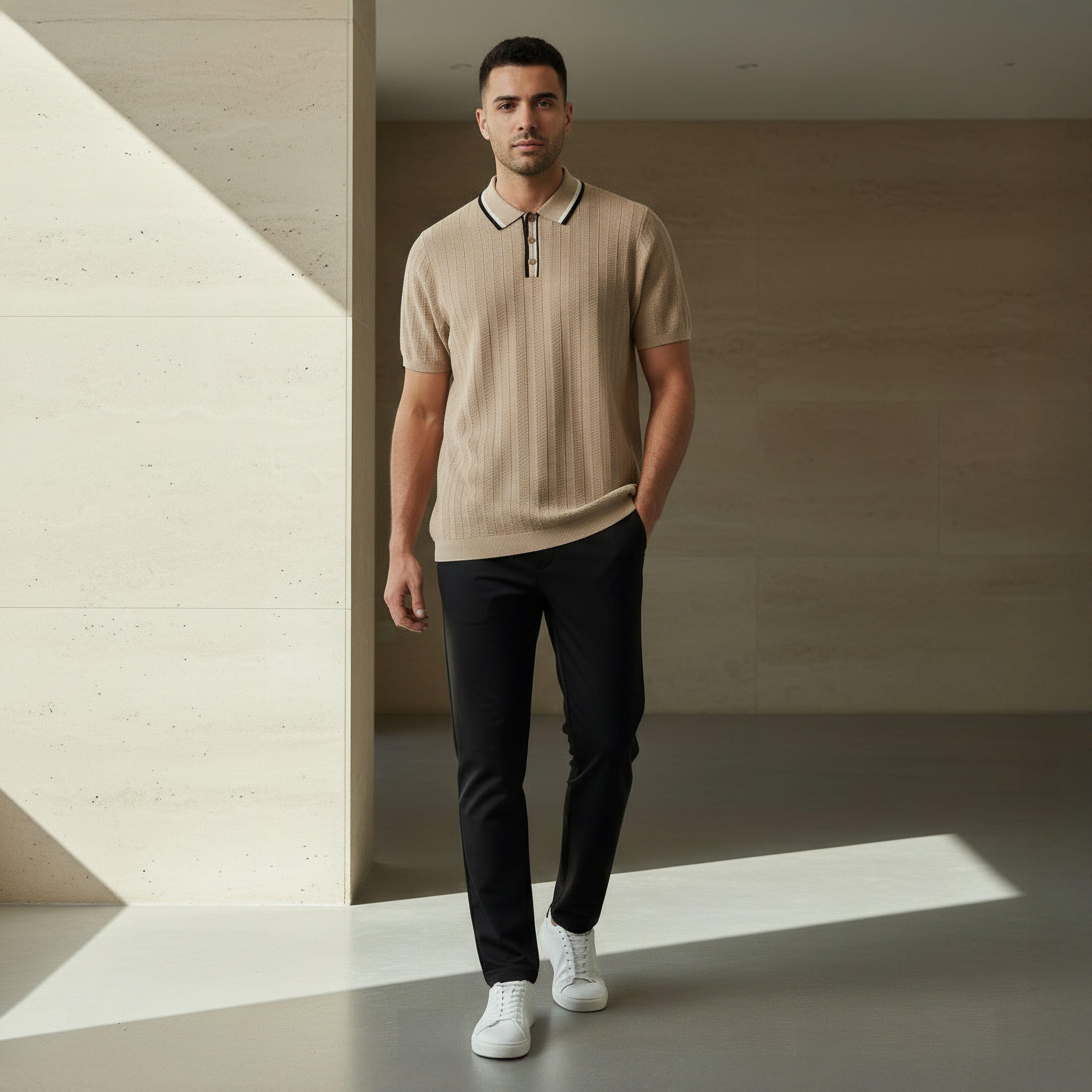 Men Short Sleeve Textured Polo T-shirt-men-clothing-tshirtsandpolos-polos-image-5