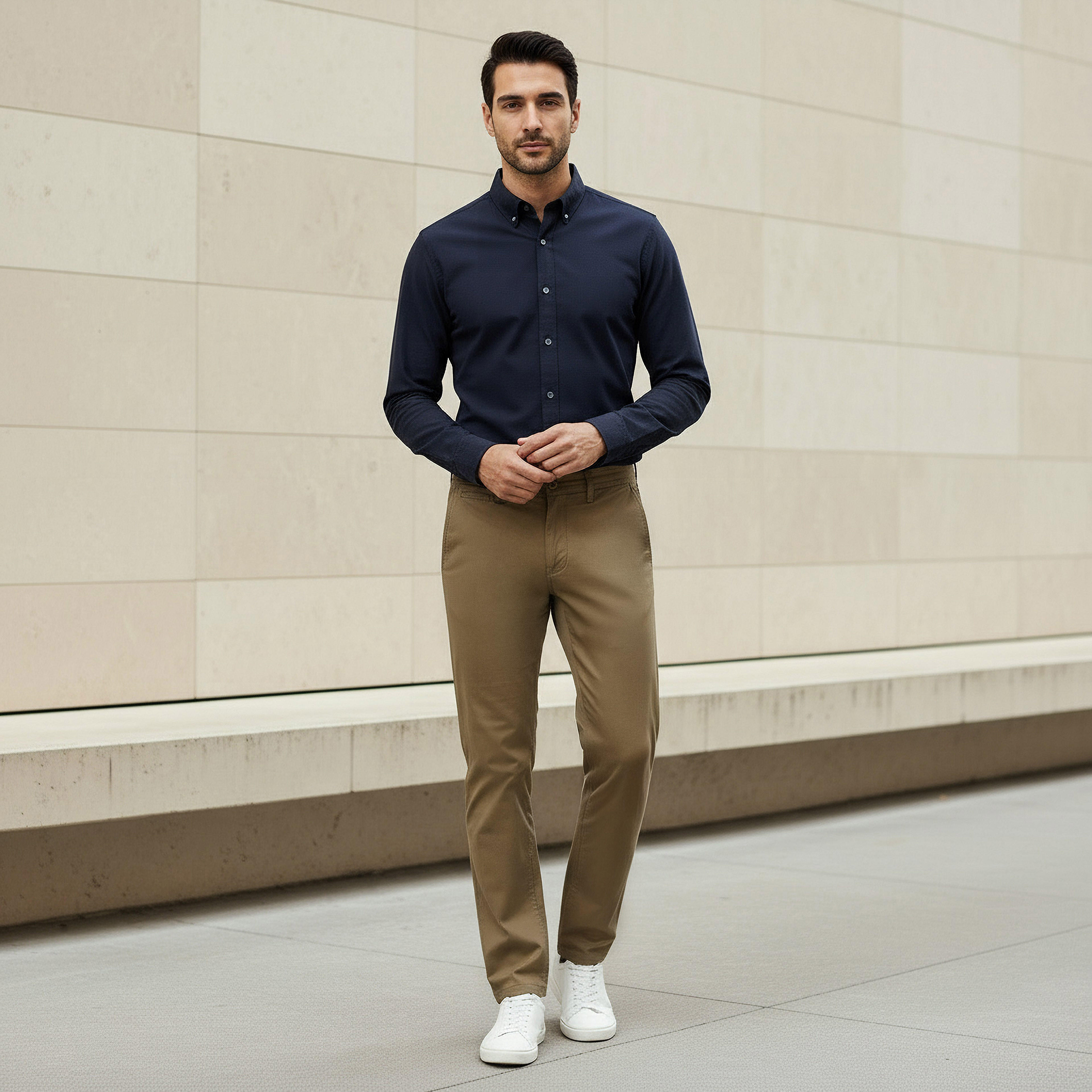 بنطلون تشينو بقصة سليم وجيوب للرجال-men-clothing-bottoms-trousersandchinos-chinos-image-3