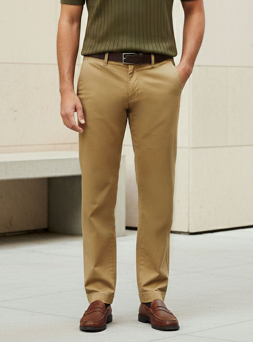 Men Slim Fit Belted Cotton Chinos-men-clothing-bottoms-trousersandchinos-chinos-image-1