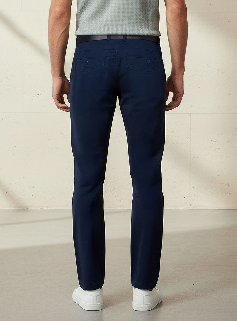 بنطلون تشينو رجالي بقصة ضيقة وحزام-men-clothing-bottoms-trousersandchinos-chinos-image-2