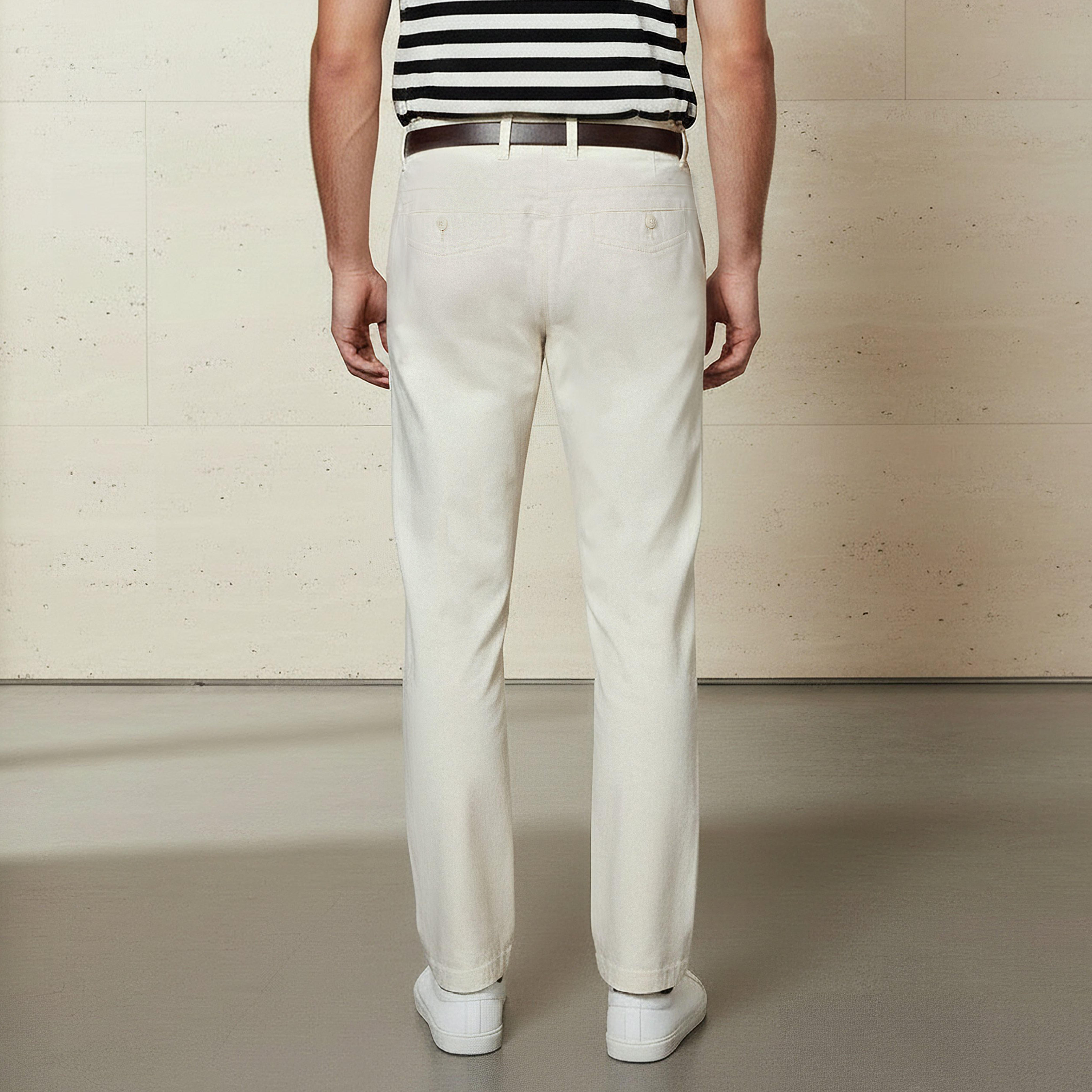 بنطلون تشينو رجالي بقصة ضيقة وحزام-men-clothing-bottoms-trousersandchinos-chinos-image-2