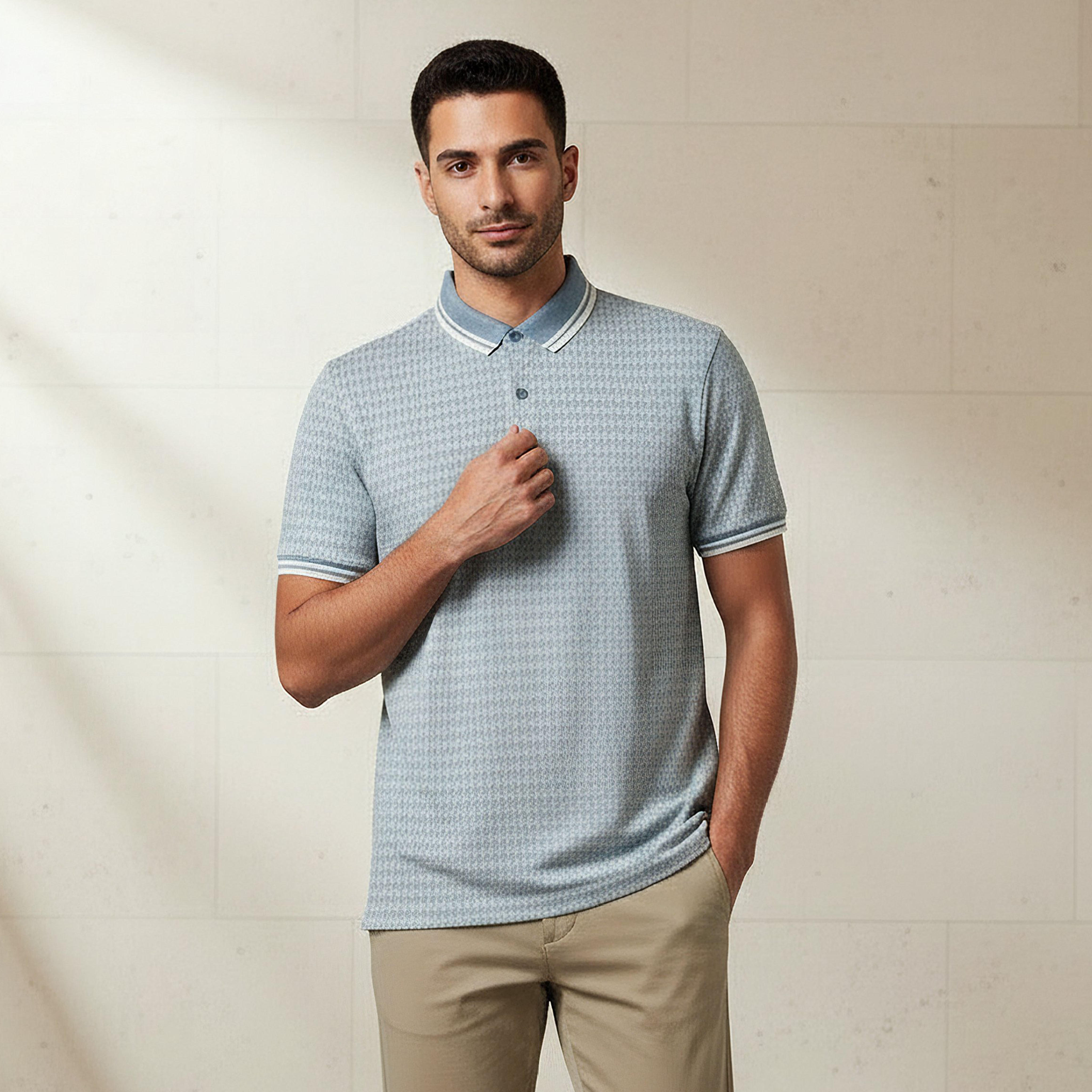 Men Short Sleeves Printed Polo T-shirt-men-clothing-tshirtsandpolos-polos-image-1