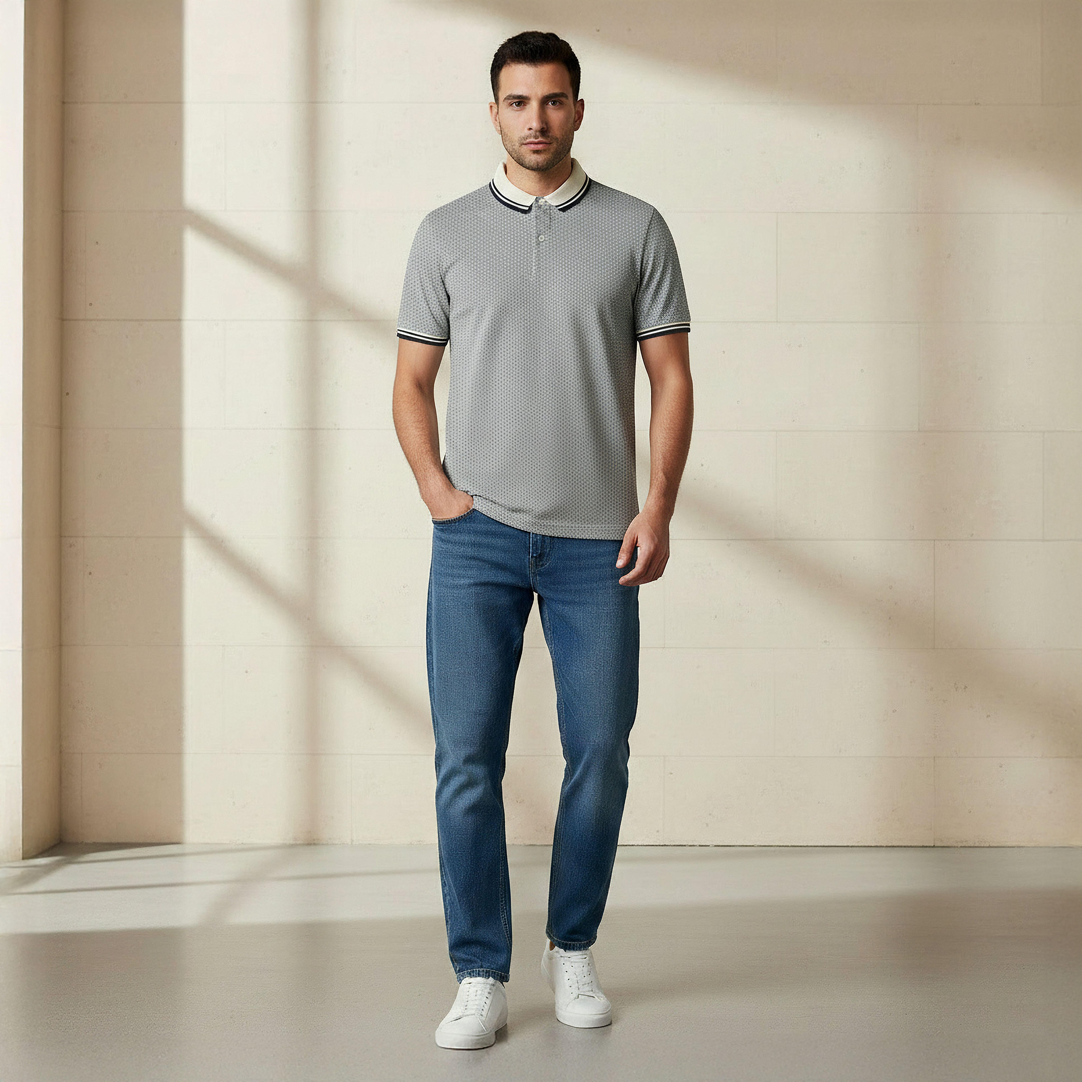 Men Short Sleeves Printed Polo T-shirt-men-clothing-tshirtsandpolos-polos-image-2