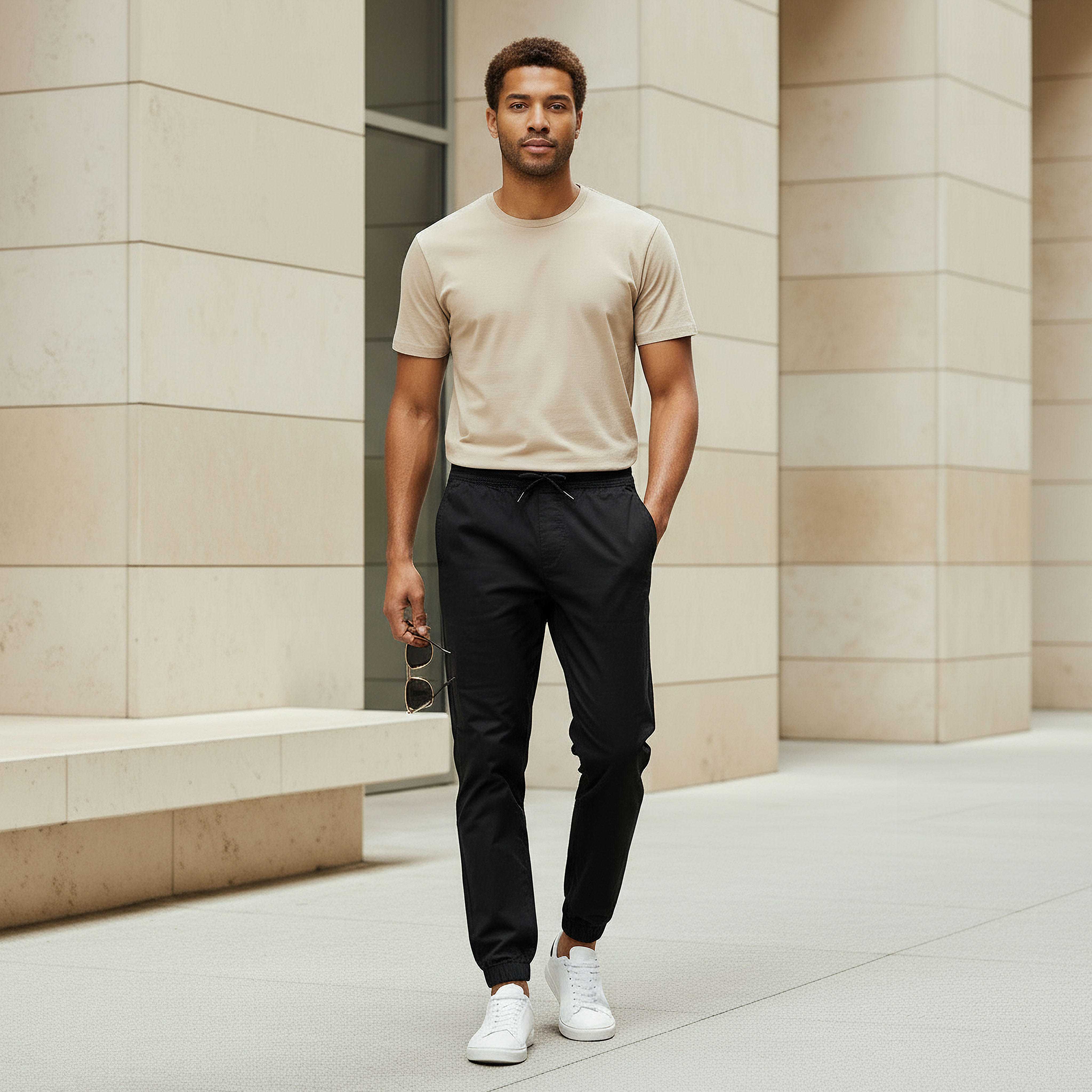 Men Slim Fit Joggers with Pockets-men-clothing-bottoms-joggers-image-2