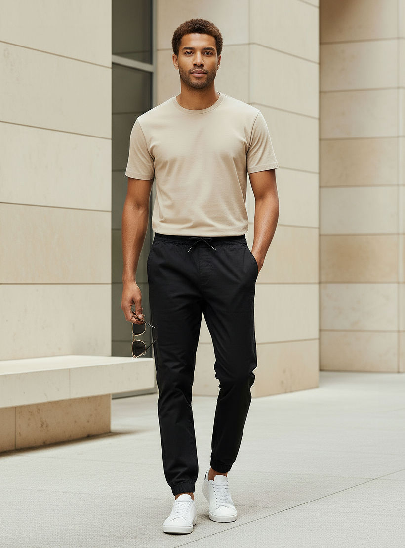 بنطلون رياضي بقصّة سليم وجيوب للرجال-men-clothing-bottoms-joggers-image-2