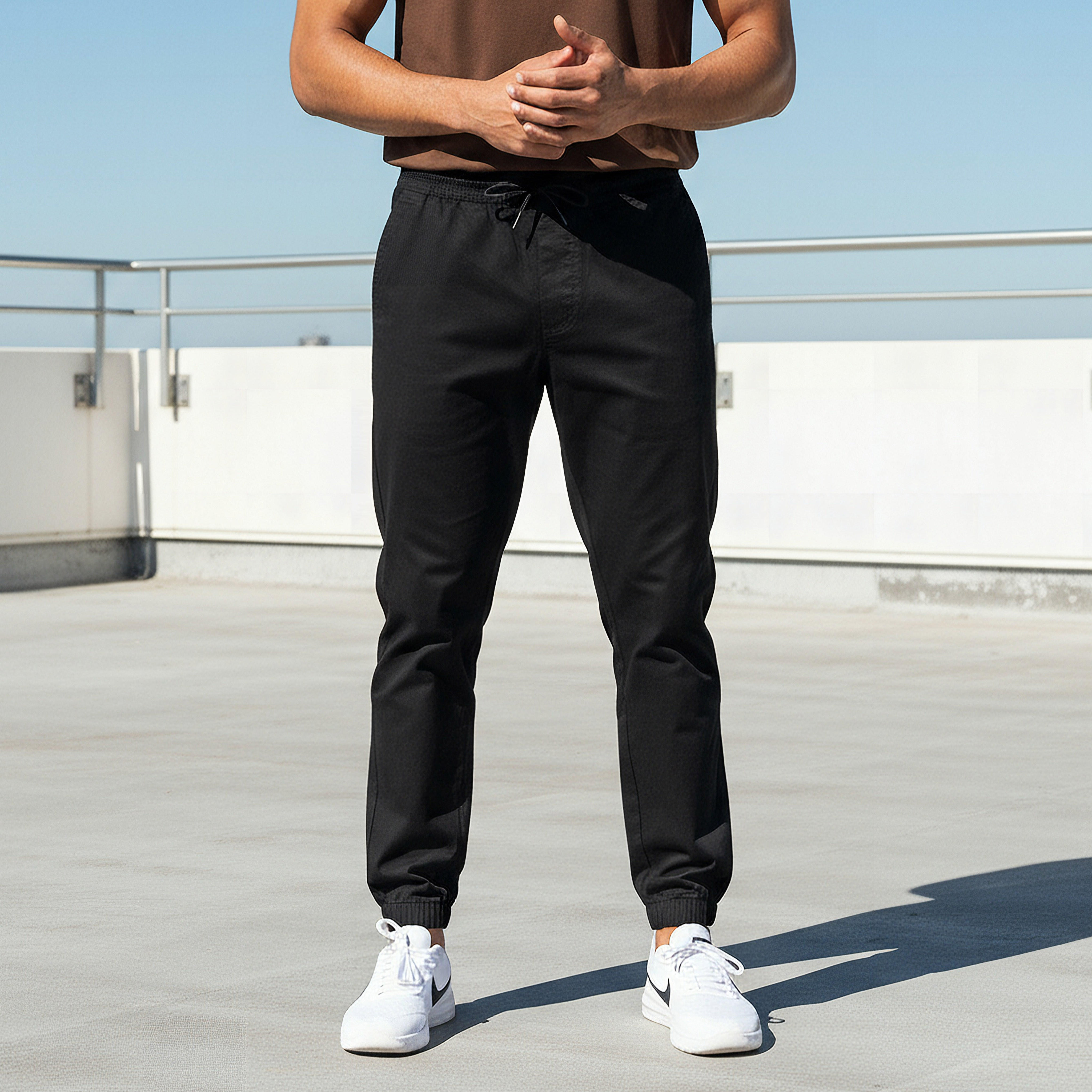 بنطلون رياضي بقصّة سليم وجيوب للرجال-men-clothing-bottoms-joggers-image-5