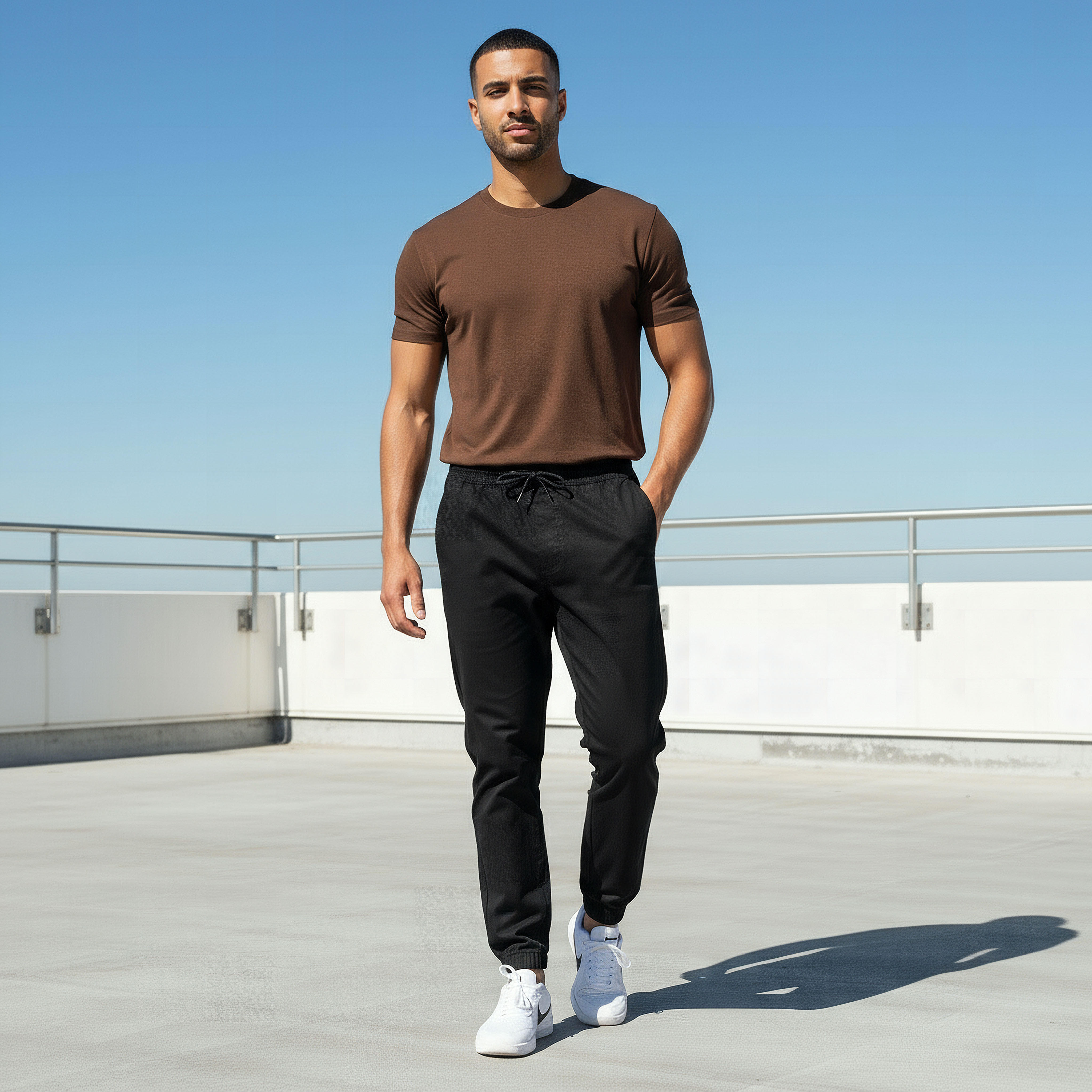 بنطلون رياضي بقصّة سليم وجيوب للرجال-men-clothing-bottoms-joggers-image-4