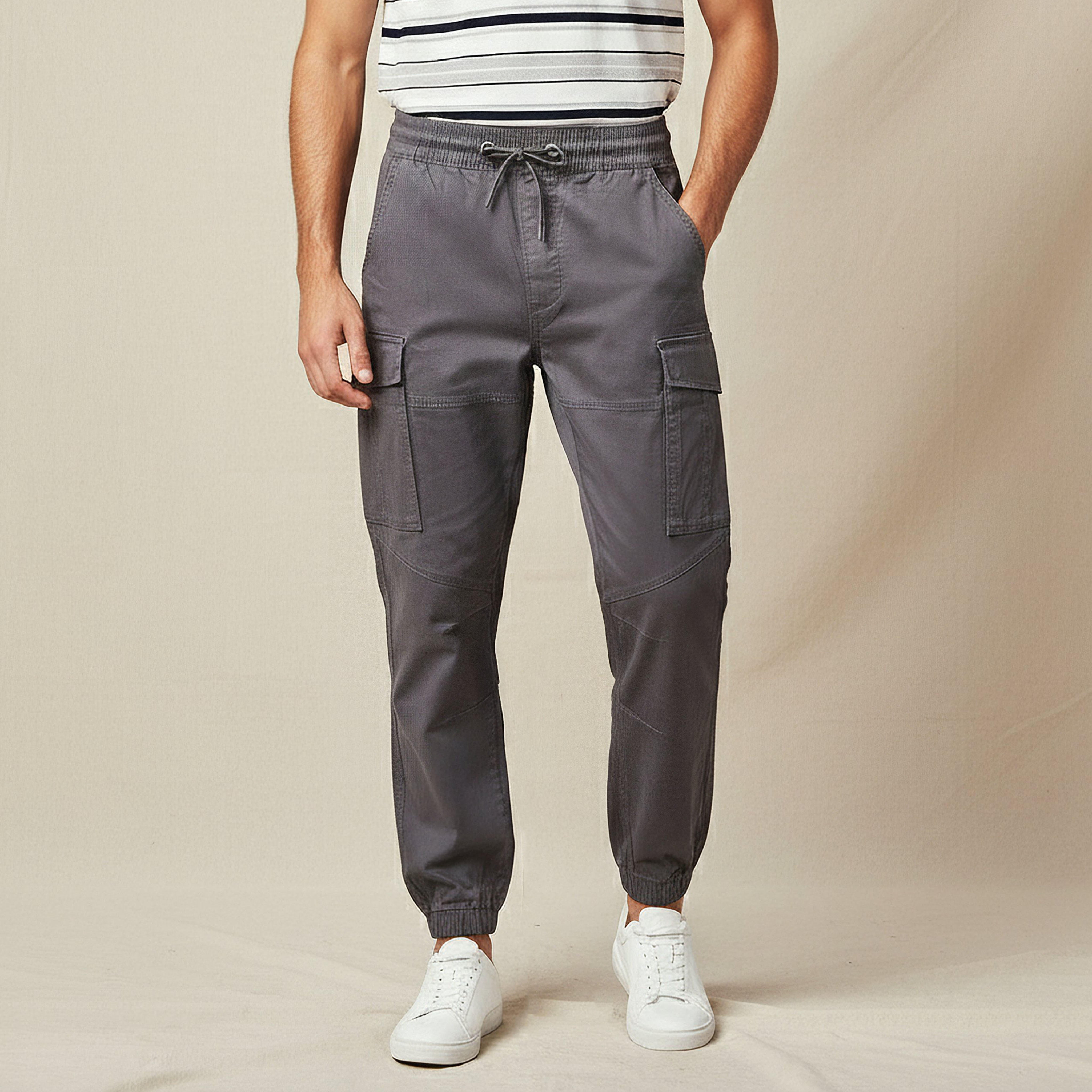 Men Slim Fit Cargo Pants-men-clothing-bottoms-joggers-image-1