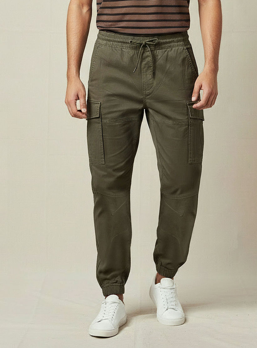 Men Slim Fit Cargo Pants-men-clothing-bottoms-joggers-image-1