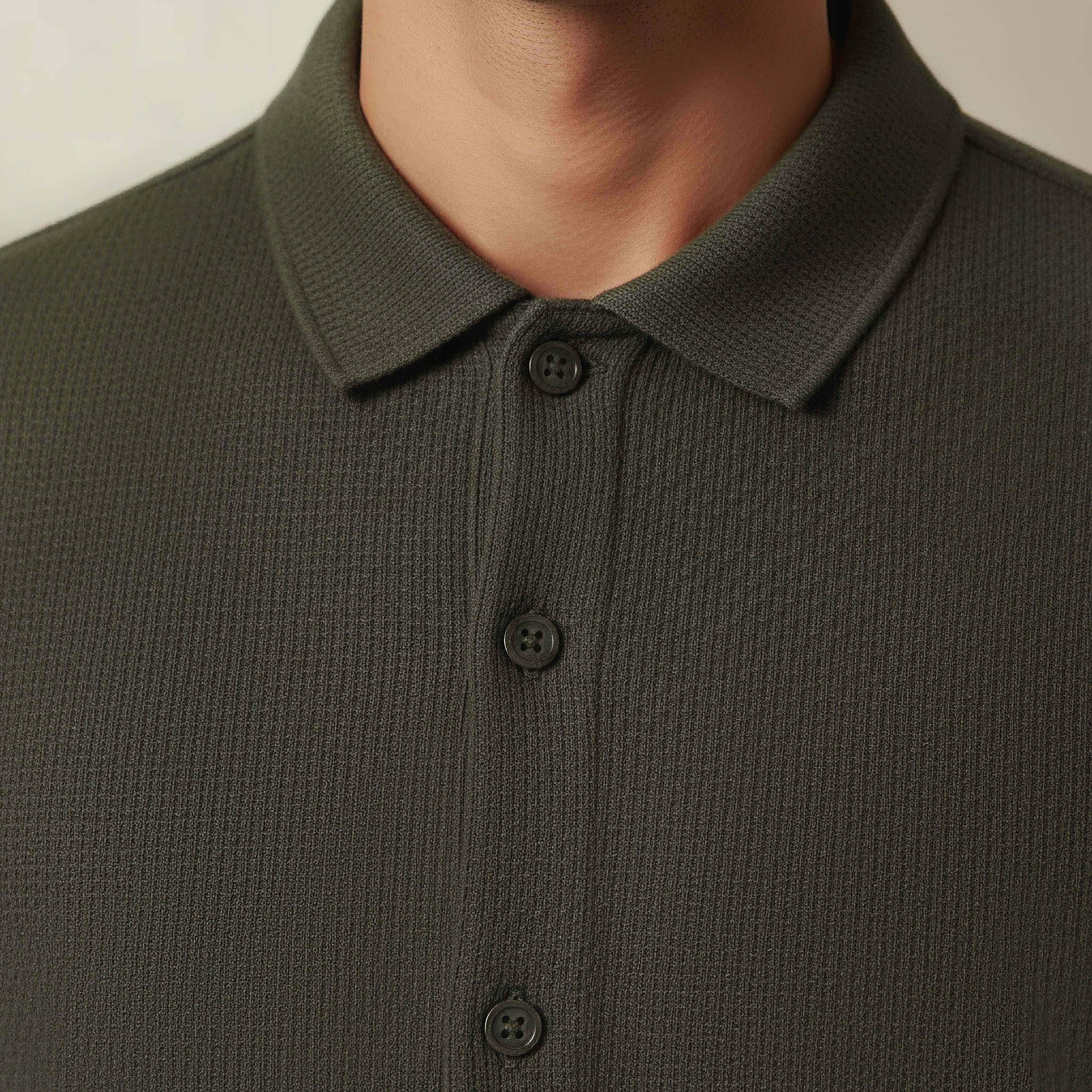 Men Regular Fit Collared Textured Short Sleeves Shirt-PROMO_SP_SA_2FOR99_110625-image-4