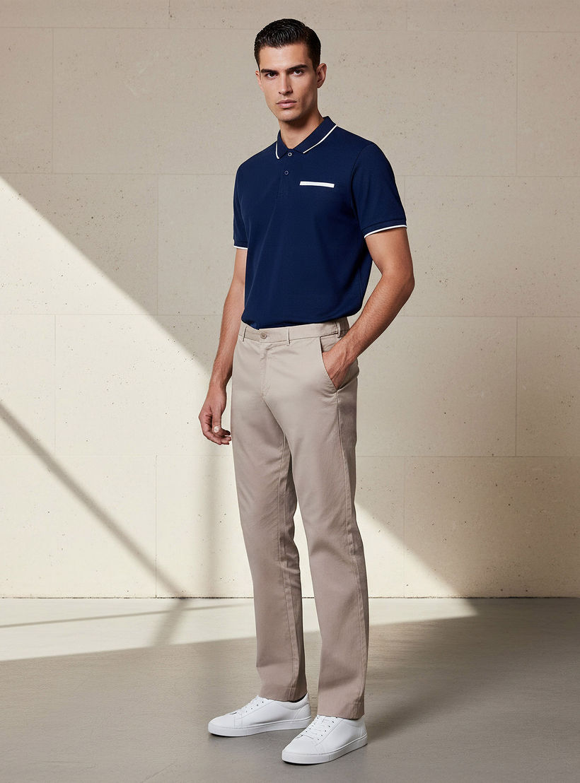 بنطلون بقصة عادية وخصر مرن-men-clothing-bottoms-trousersandchinos-trousers-image-3