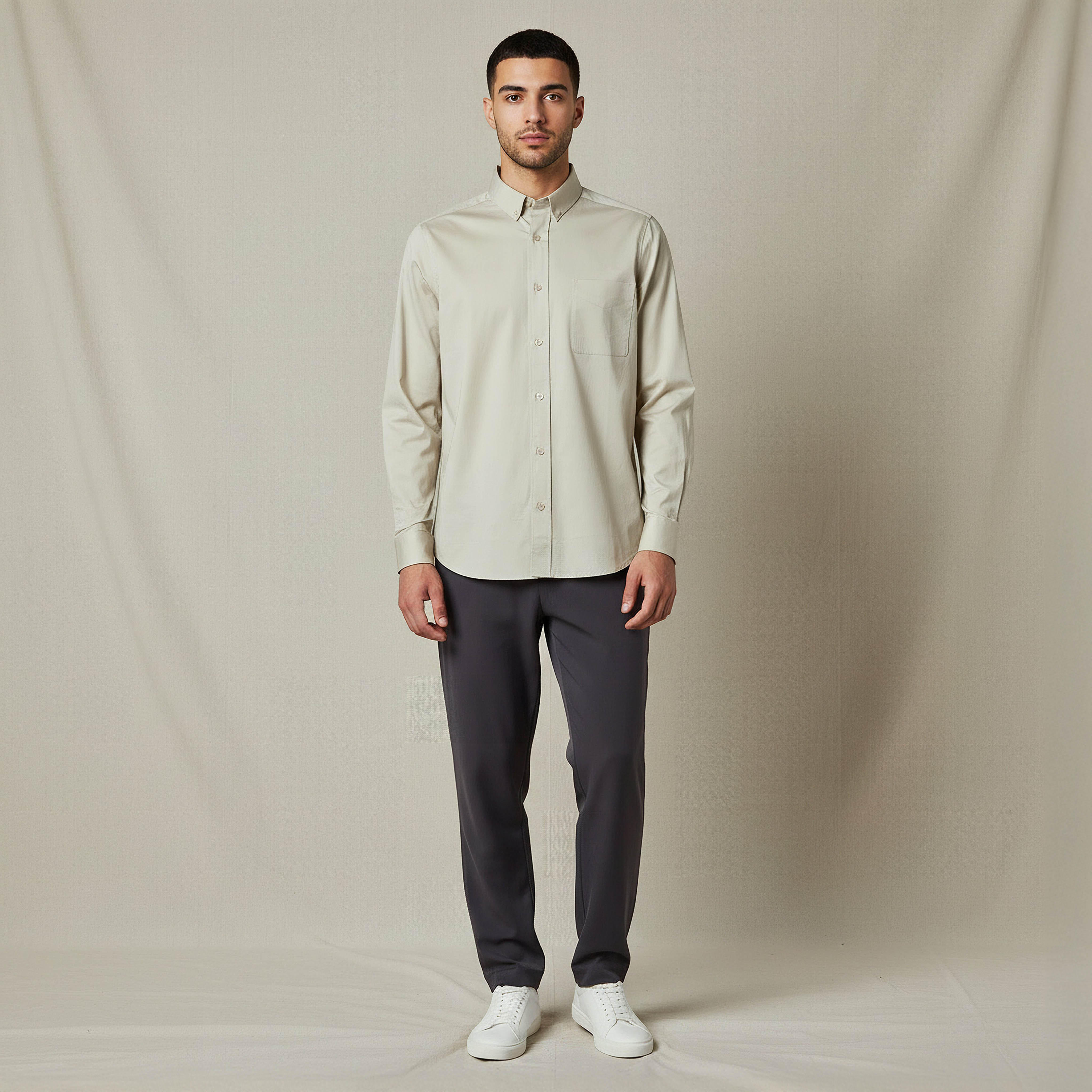Men Slim Fit Button-Down Collar Long Sleeve Shirt-men-clothing-shirts-image-5