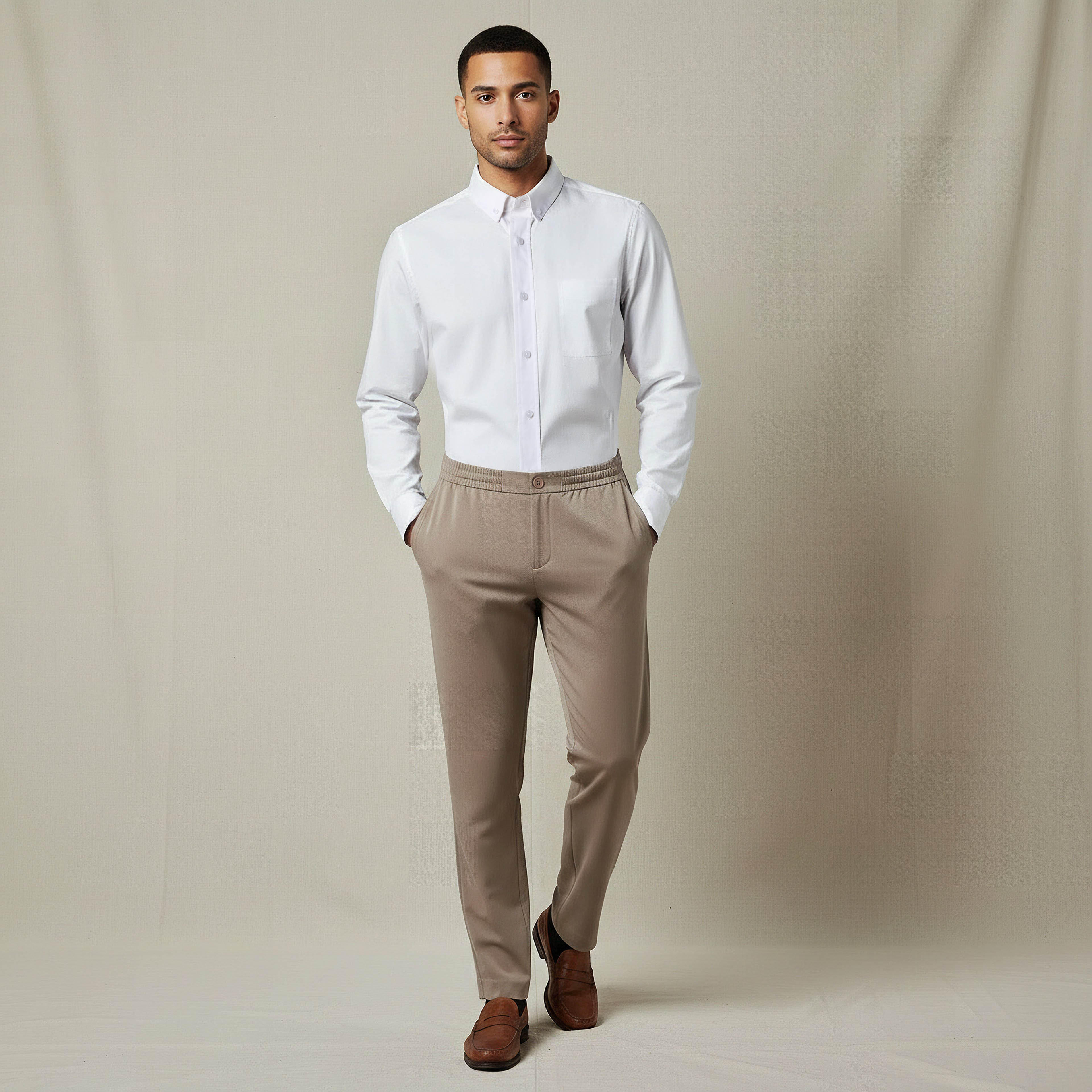 Men Slim Fit Button-Down Collar Long Sleeve Shirt-men-clothing-shirts-image-2