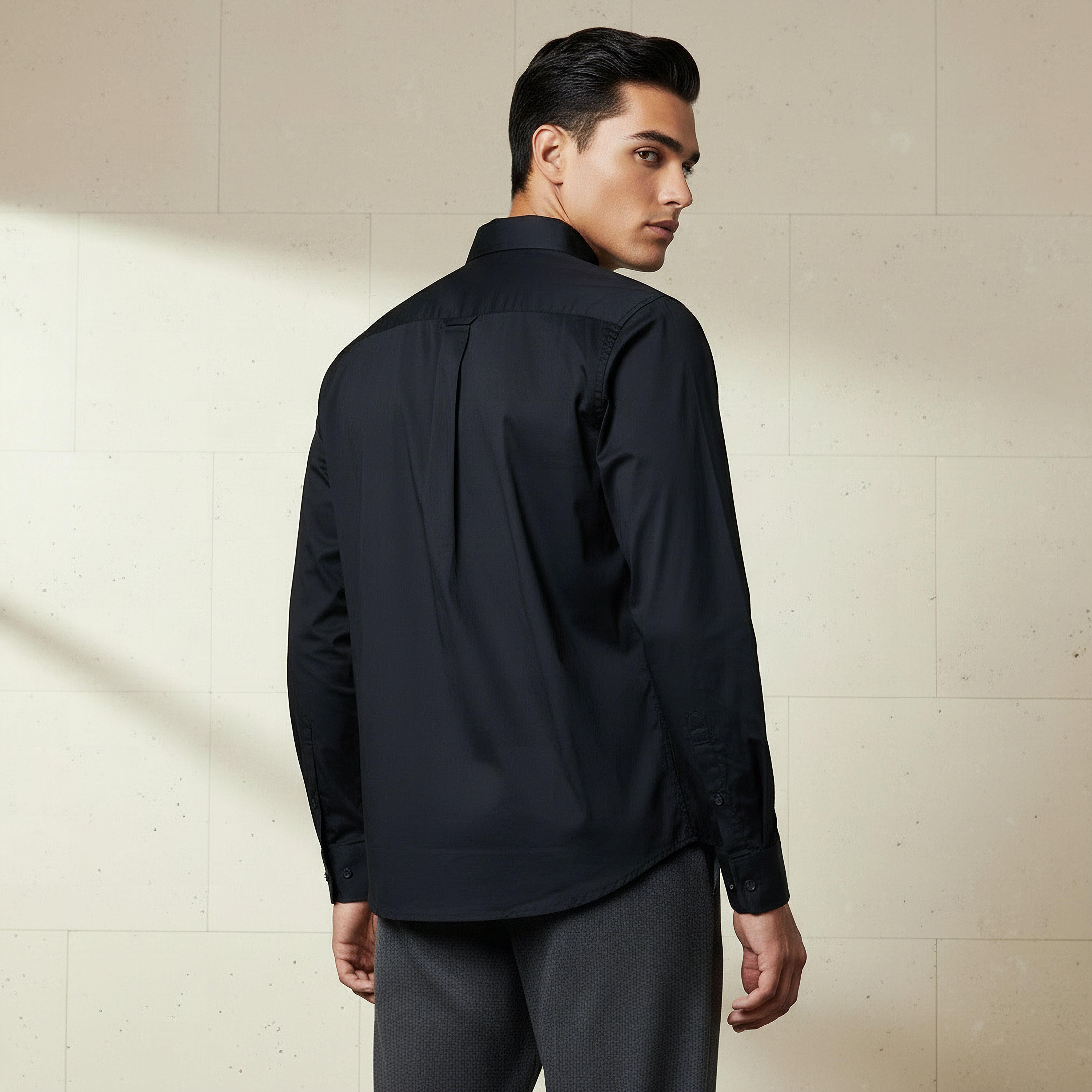 Men Slim Fit Button-Down Collar Long Sleeve Shirt-men-clothing-shirts-image-3
