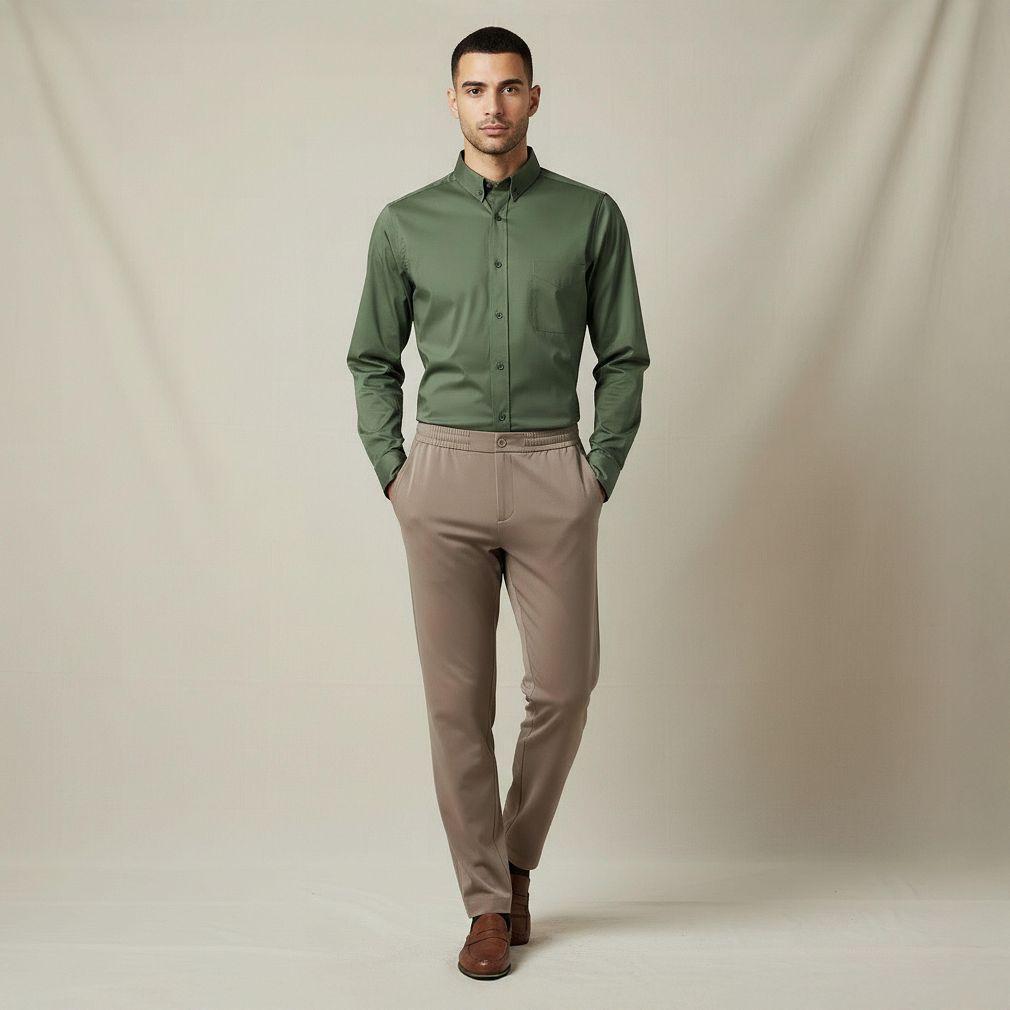قميص بقصة سليم وياقة وأكمام طويلة للرجال-men-clothing-shirts-image-4