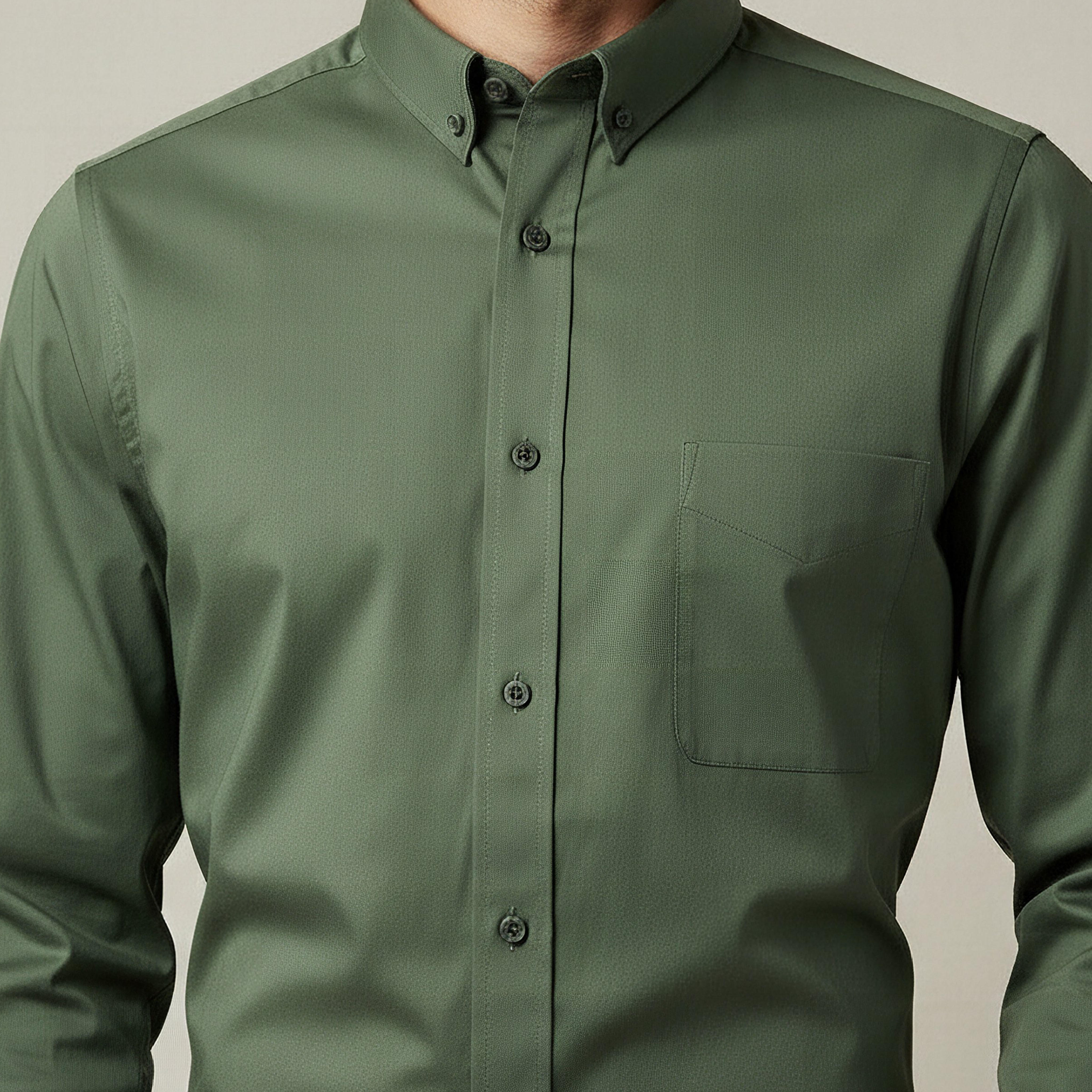 قميص بقصة سليم وياقة وأكمام طويلة للرجال-men-clothing-shirts-image-2