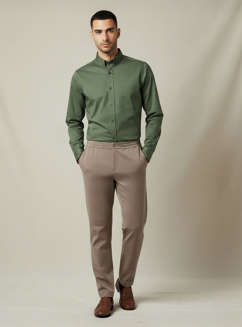 قميص بقصة سليم وياقة وأكمام طويلة للرجال-men-clothing-shirts-image-5