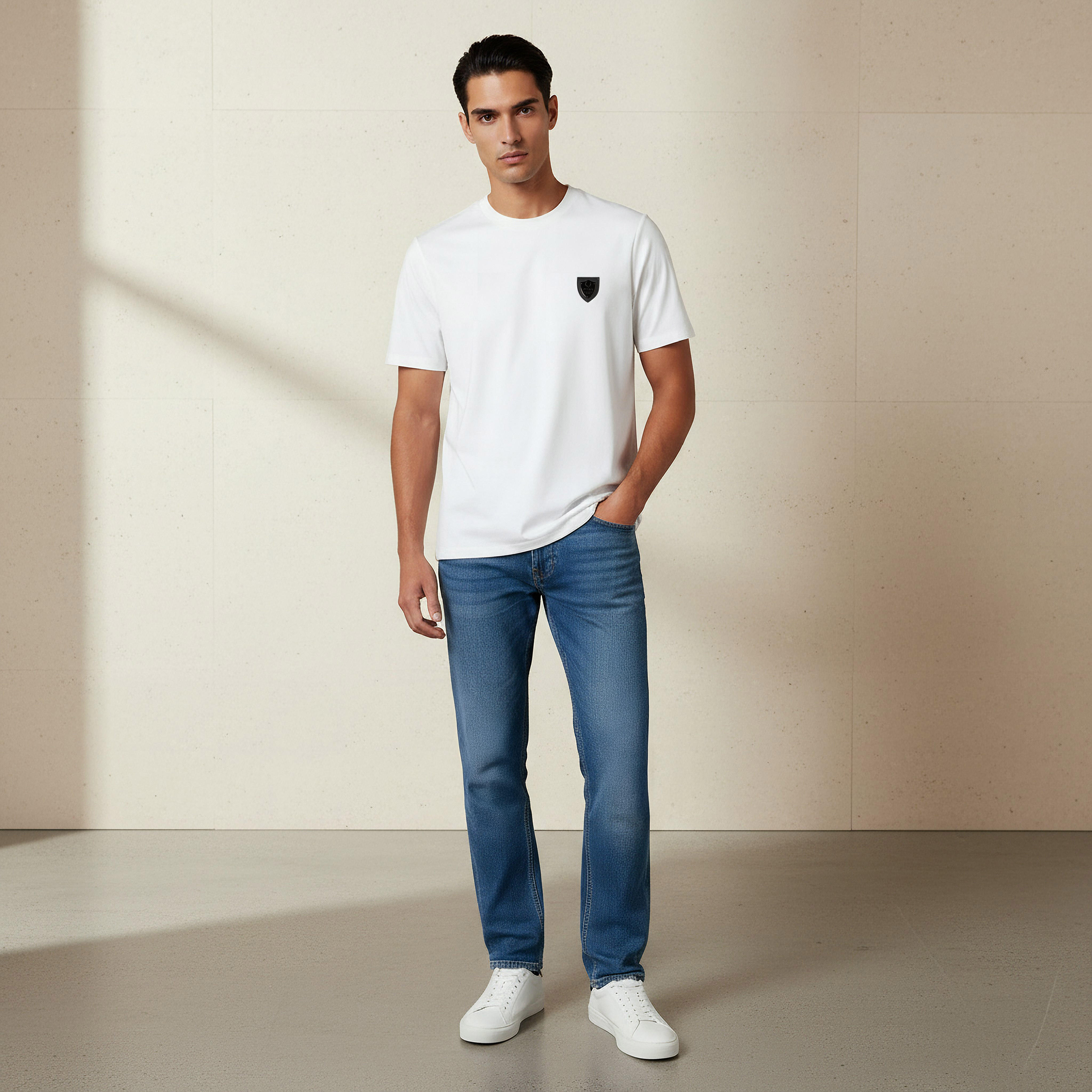 Emperor Men Regular Fit Crew Neck Short Sleeve Badge Accent T-shirt-men-clothing-tshirtsandpolos-tshirts-image-2