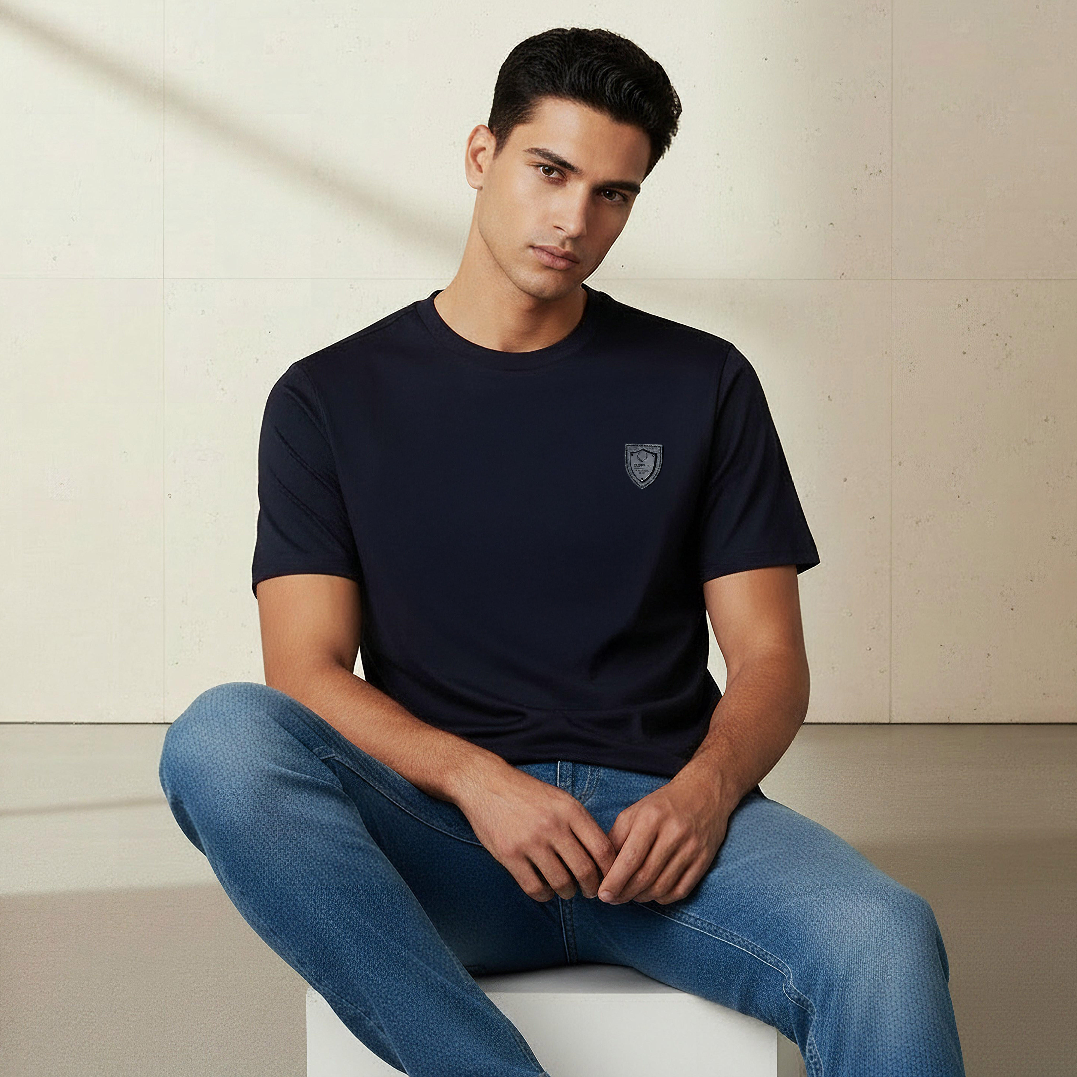 Emperor Men Regular Fit Crew Neck Short Sleeve Badge Accent T-shirt-men-clothing-tshirtsandpolos-tshirts-image-5