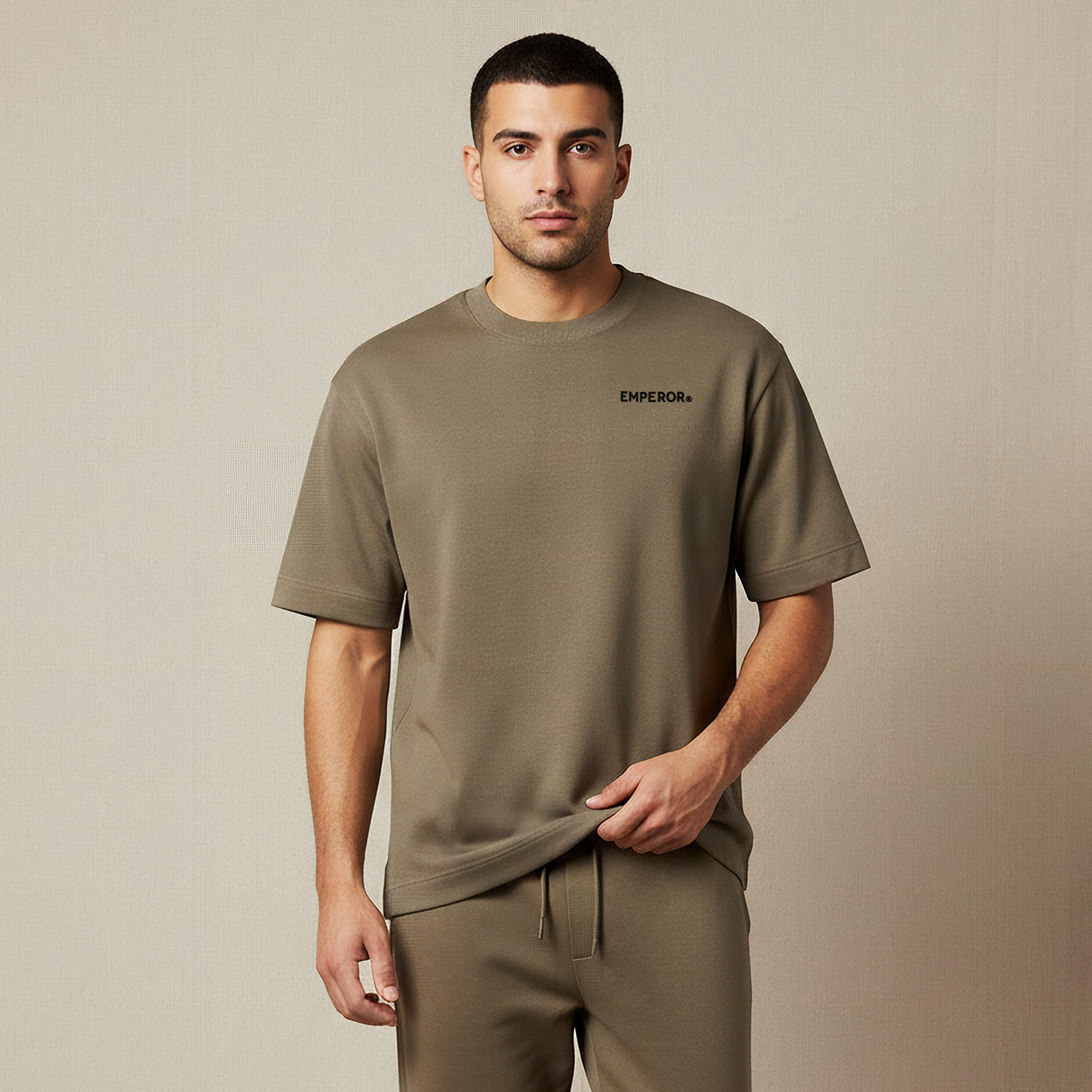Emperor Men Regular Fit Crew Neck Short Sleeves T-shirt-men-clothing-coordsets-image-1