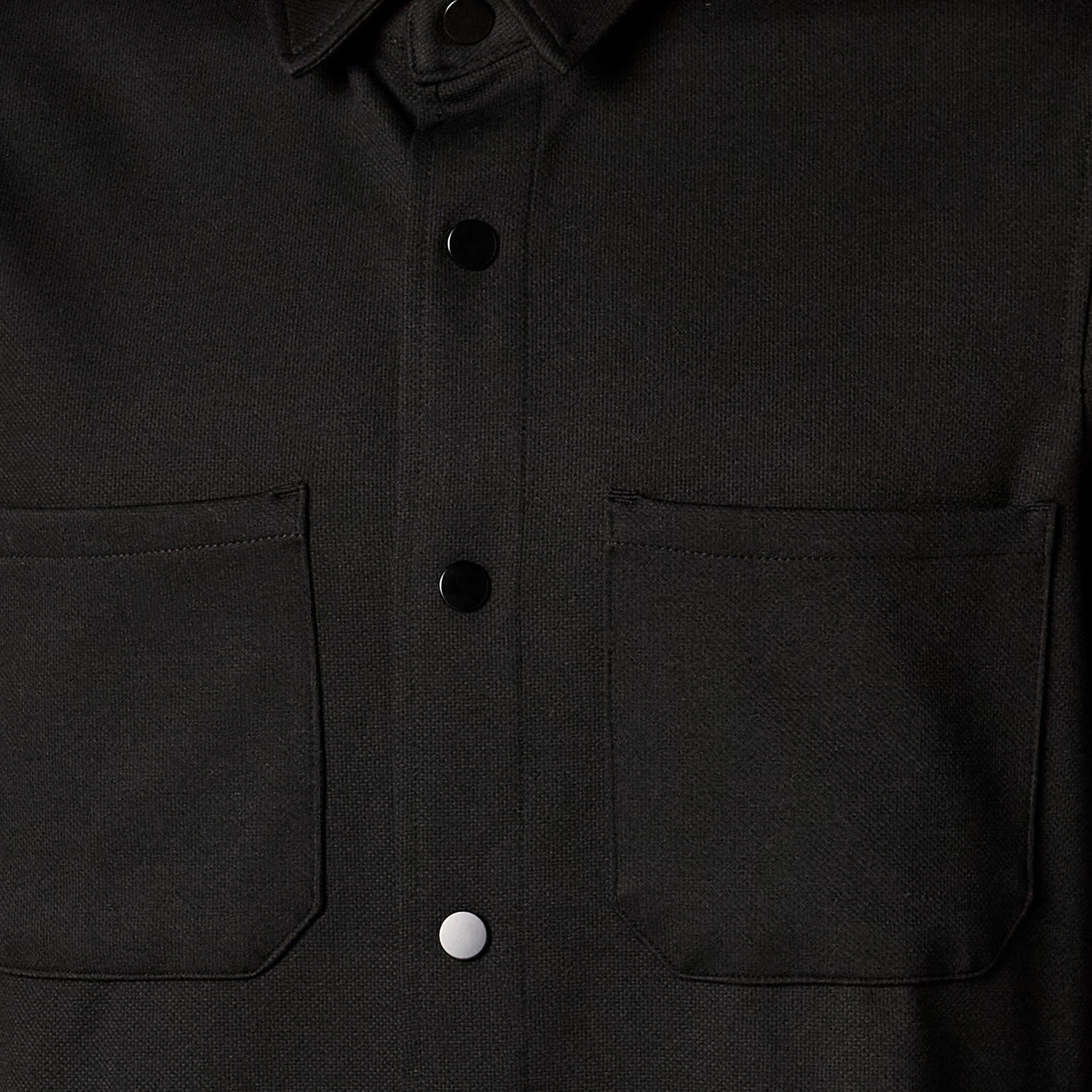 Men Collared Textured Long Sleeve Shacket-men-clothing-shirts-image-2