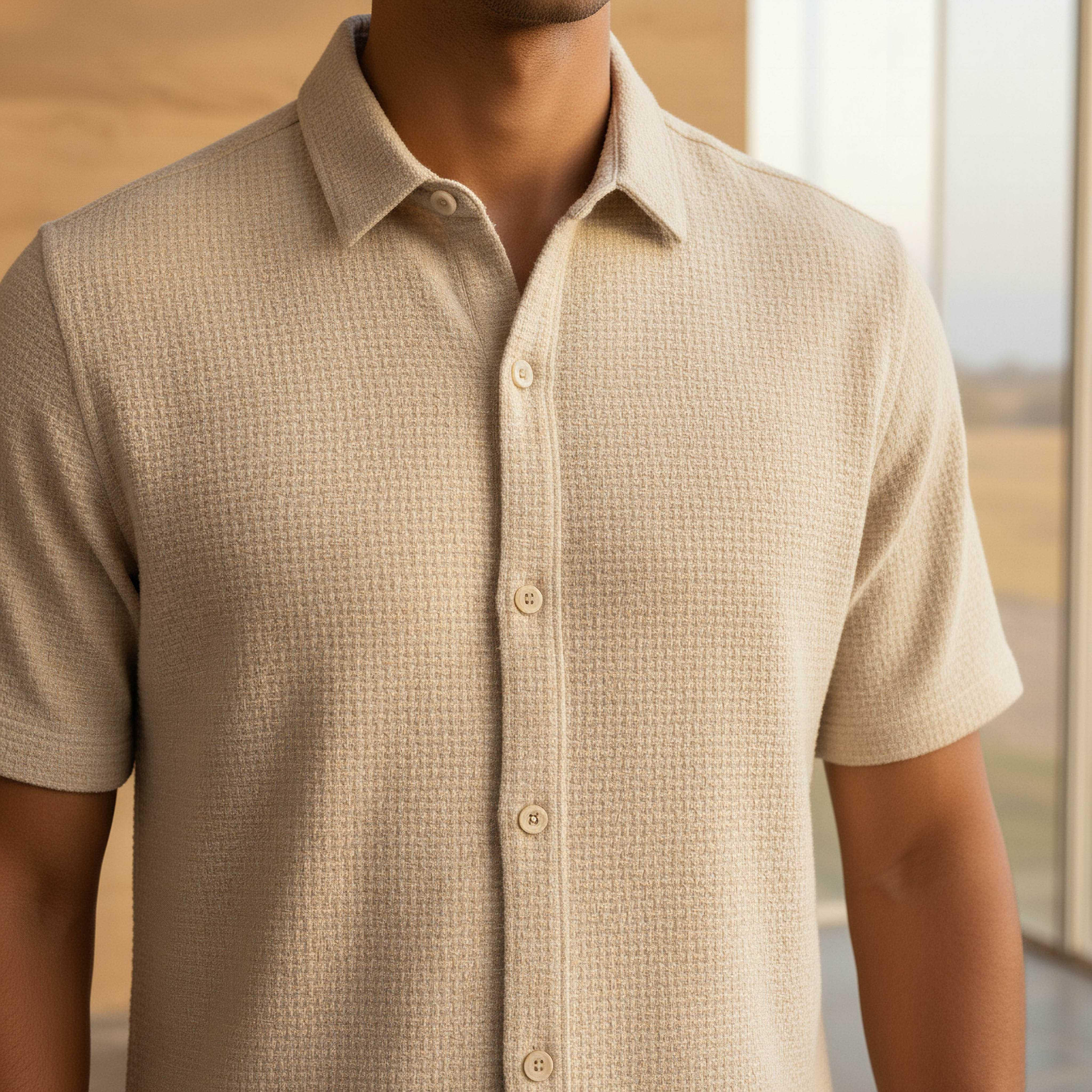 Men Slim Fit Textured Short Sleeves Shirt-PROMO_SP_SA_2FOR99_110625-image-4