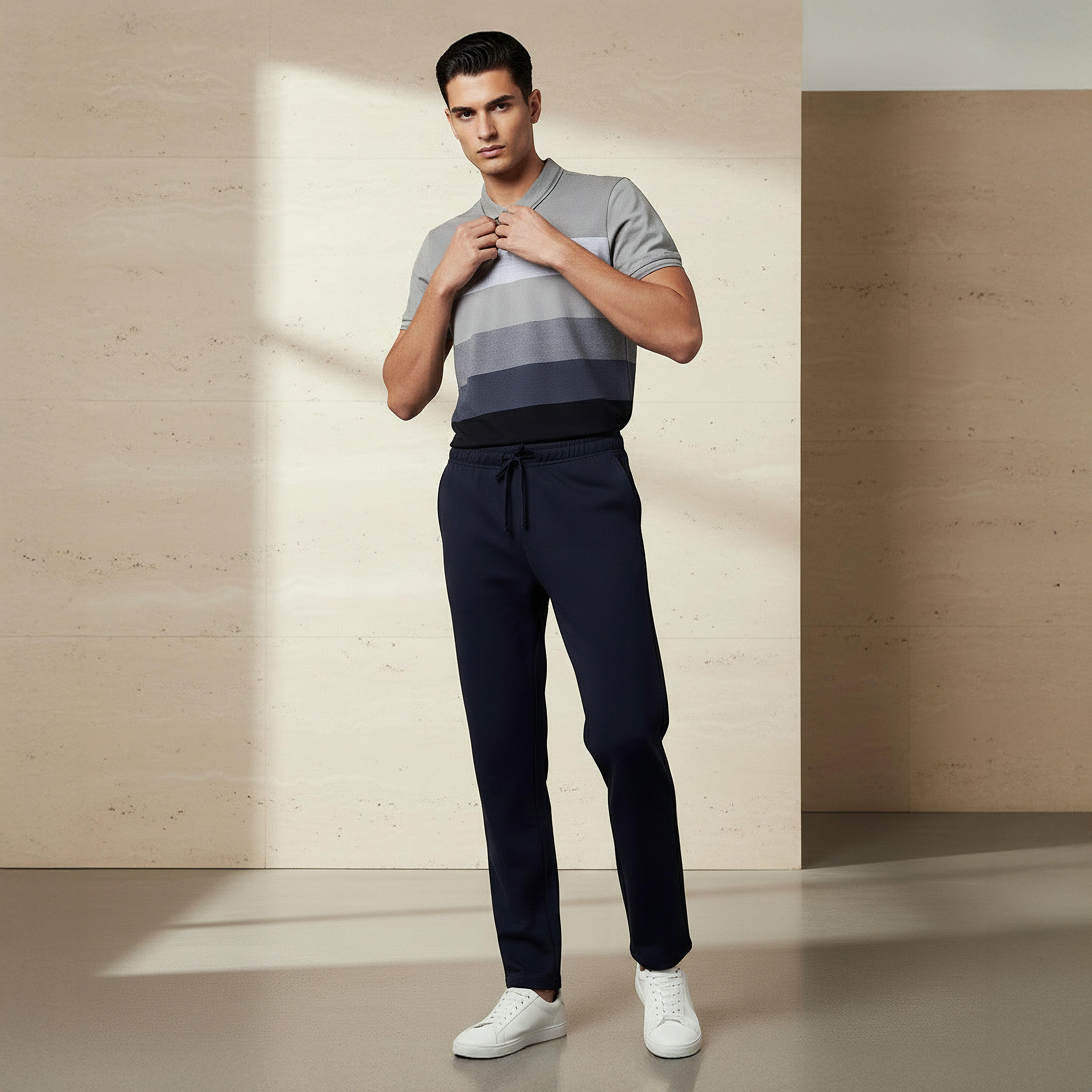 Men Regular Fit Casual Pants-men-clothing-bottoms-joggers-image-2