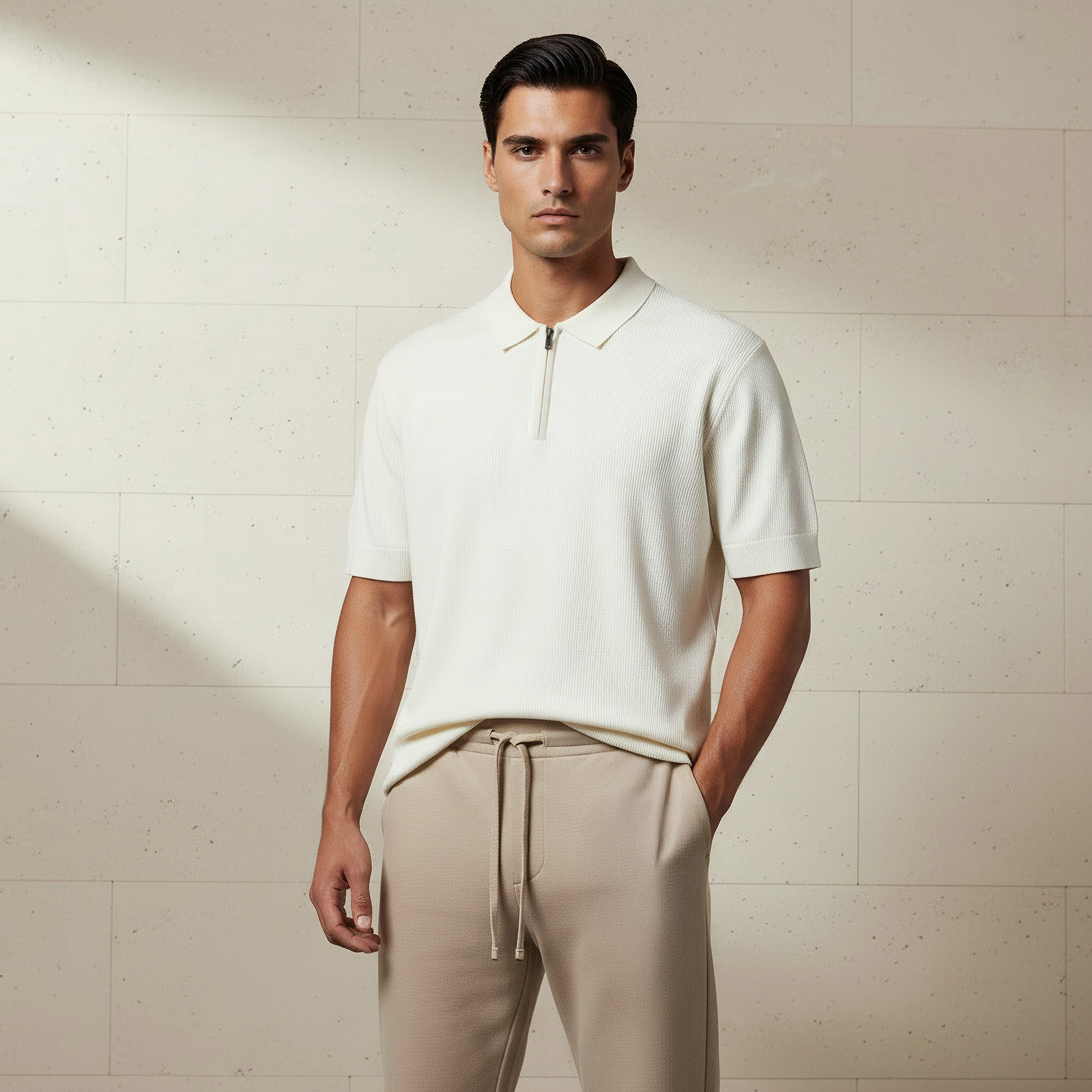 Men Short Sleeve Textured Polo T-shirt-PROMO_SP_BH_RGCC_BUY2FOR11_040325-image-1