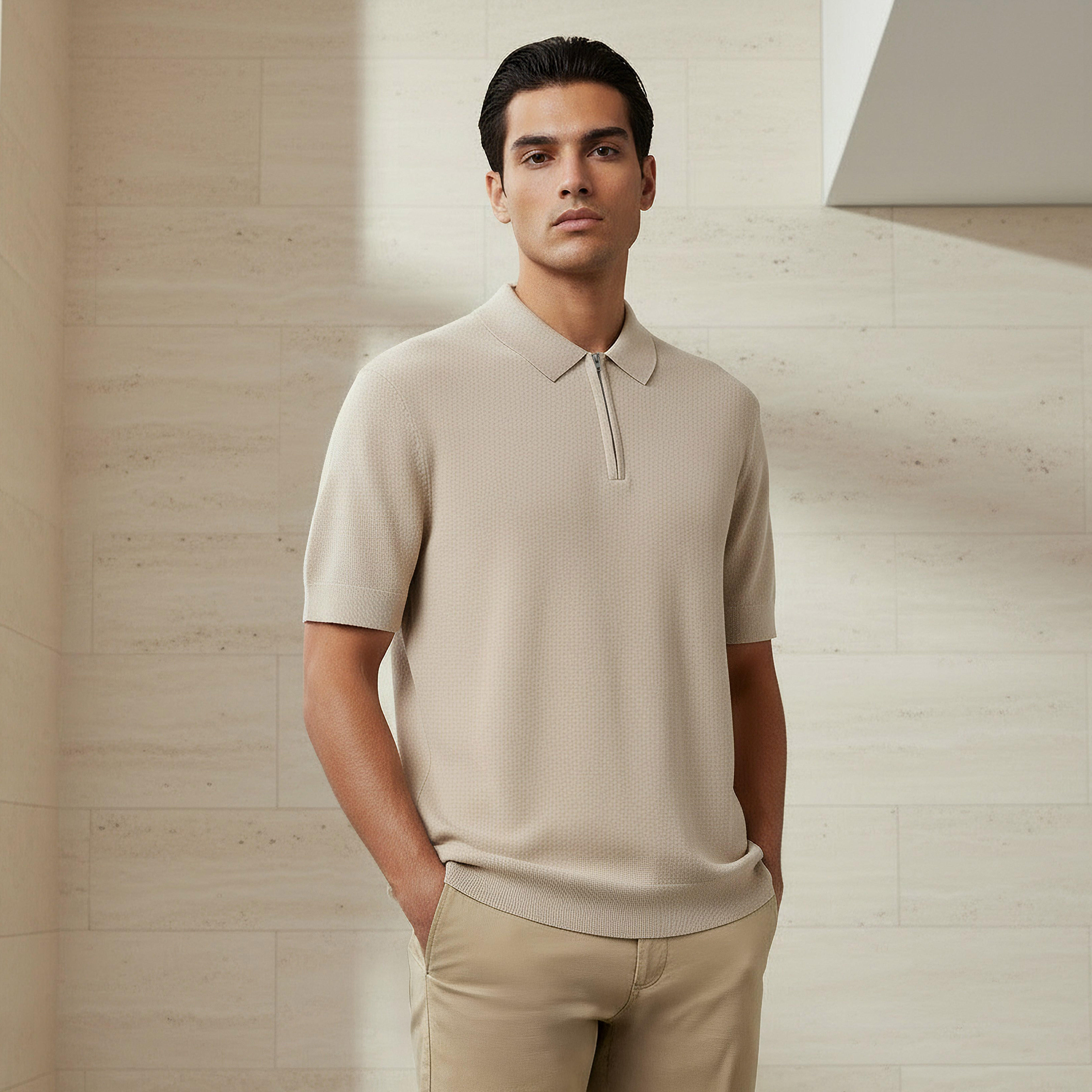 Men Short Sleeve Textured Polo T-shirt-PROMO_SP_KW_RGCC_BUY2FOR9_040325-image-1