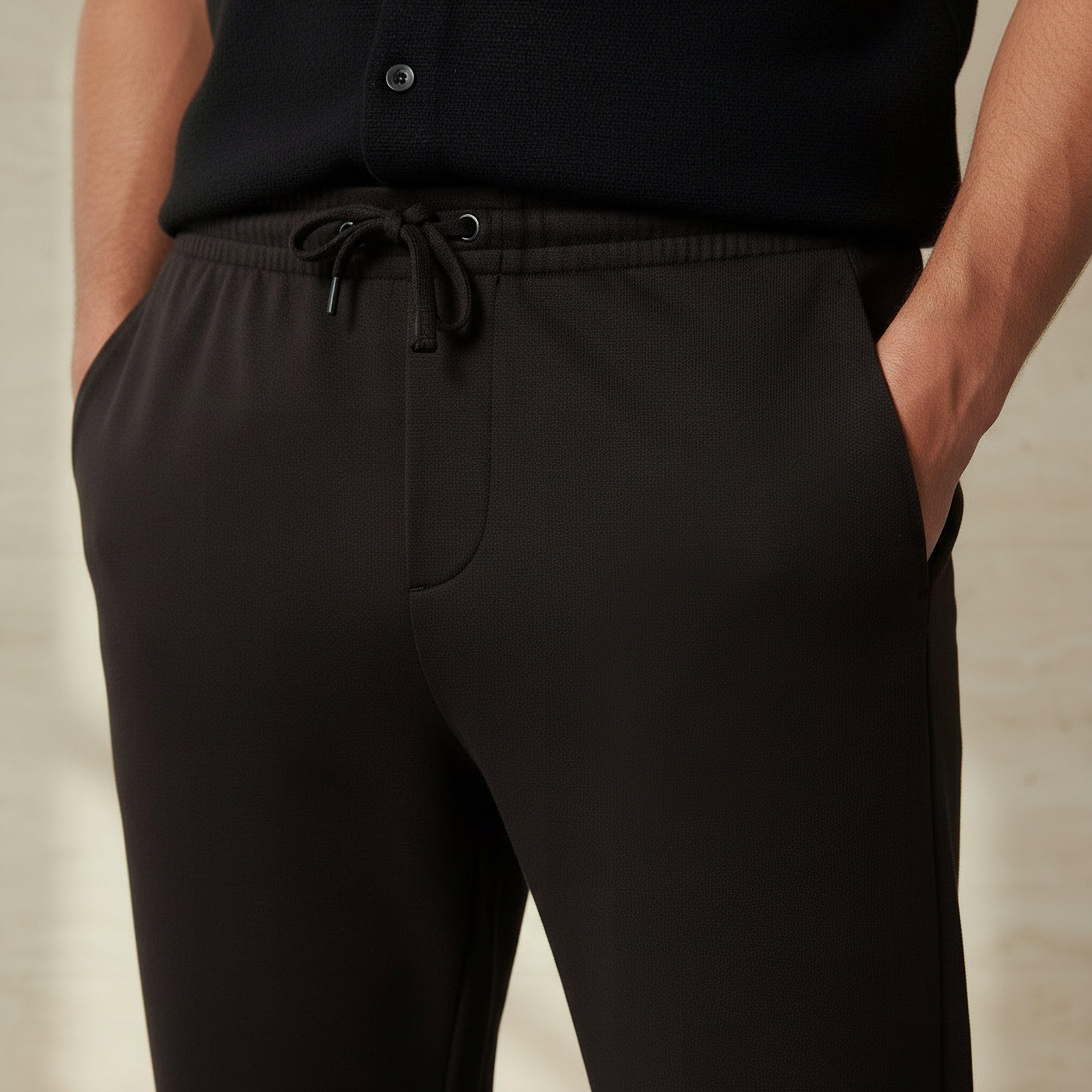 Men Slim Fit Pique Pants-men-clothing-bottoms-joggers-image-4