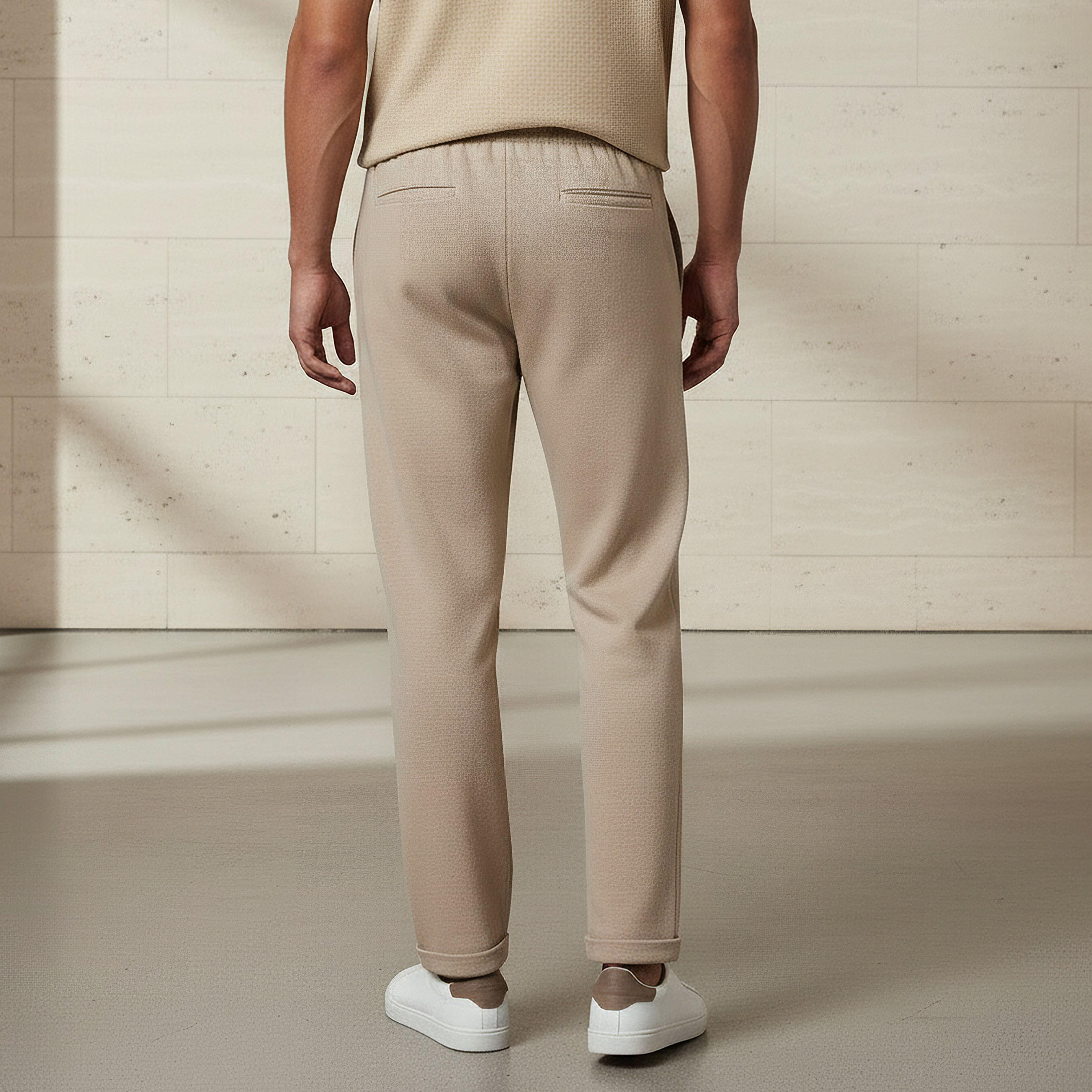 بنطلون بيكيه رجالي بقصة سليم-men-clothing-bottoms-joggers-image-4