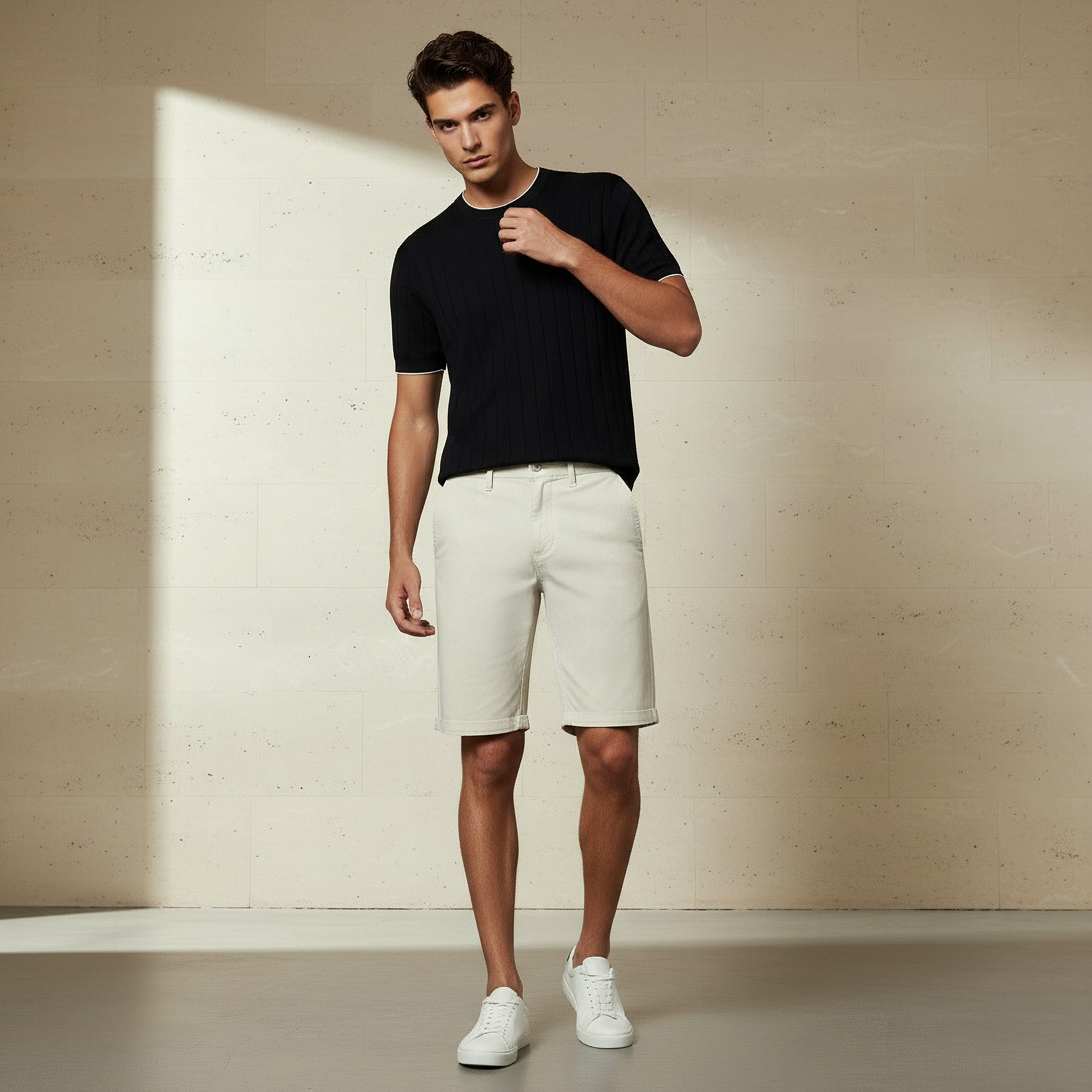 Men Slim Fit Shorts-men-clothing-bottoms-shorts-image-2