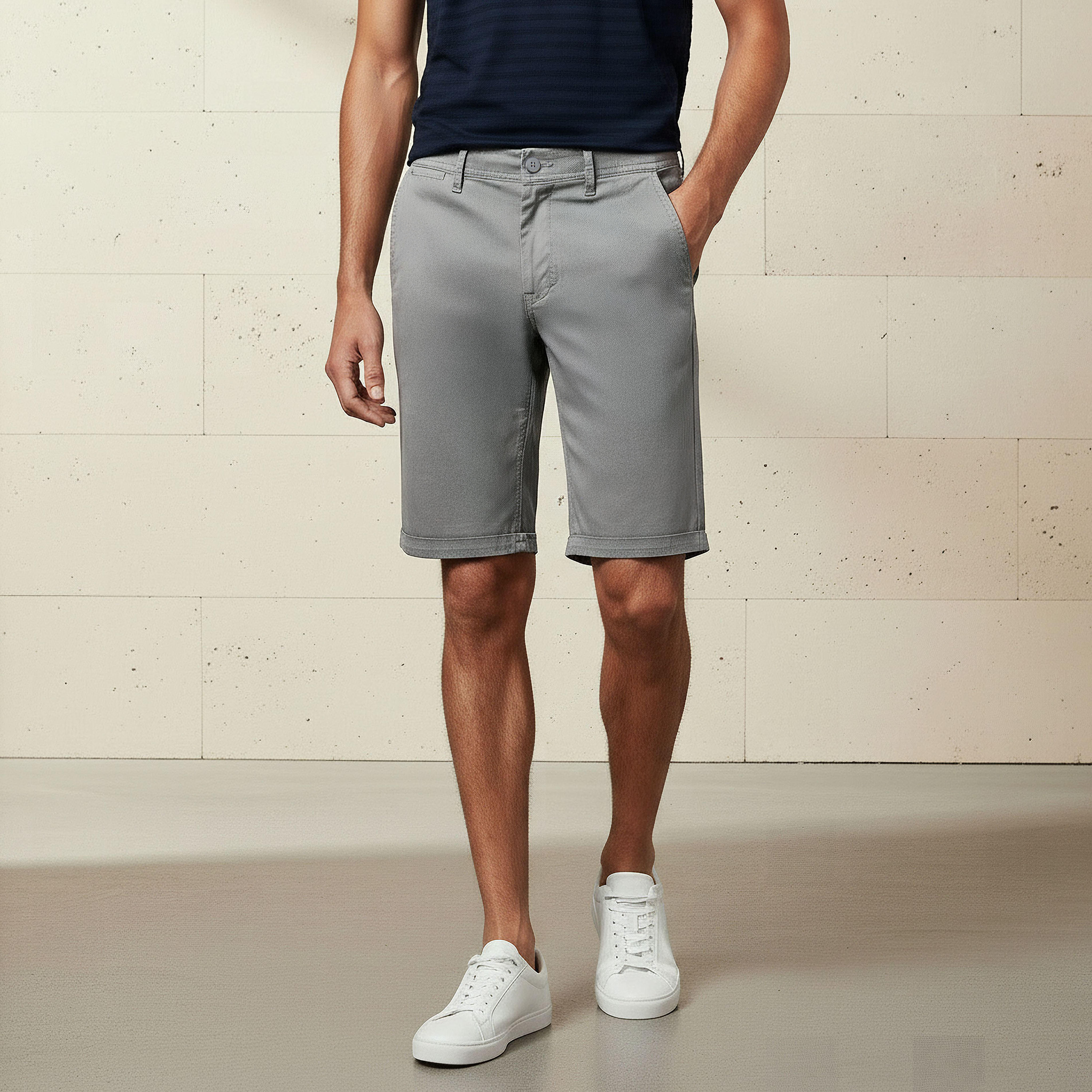 Men Slim Fit Shorts-men-clothing-bottoms-shorts-image-1