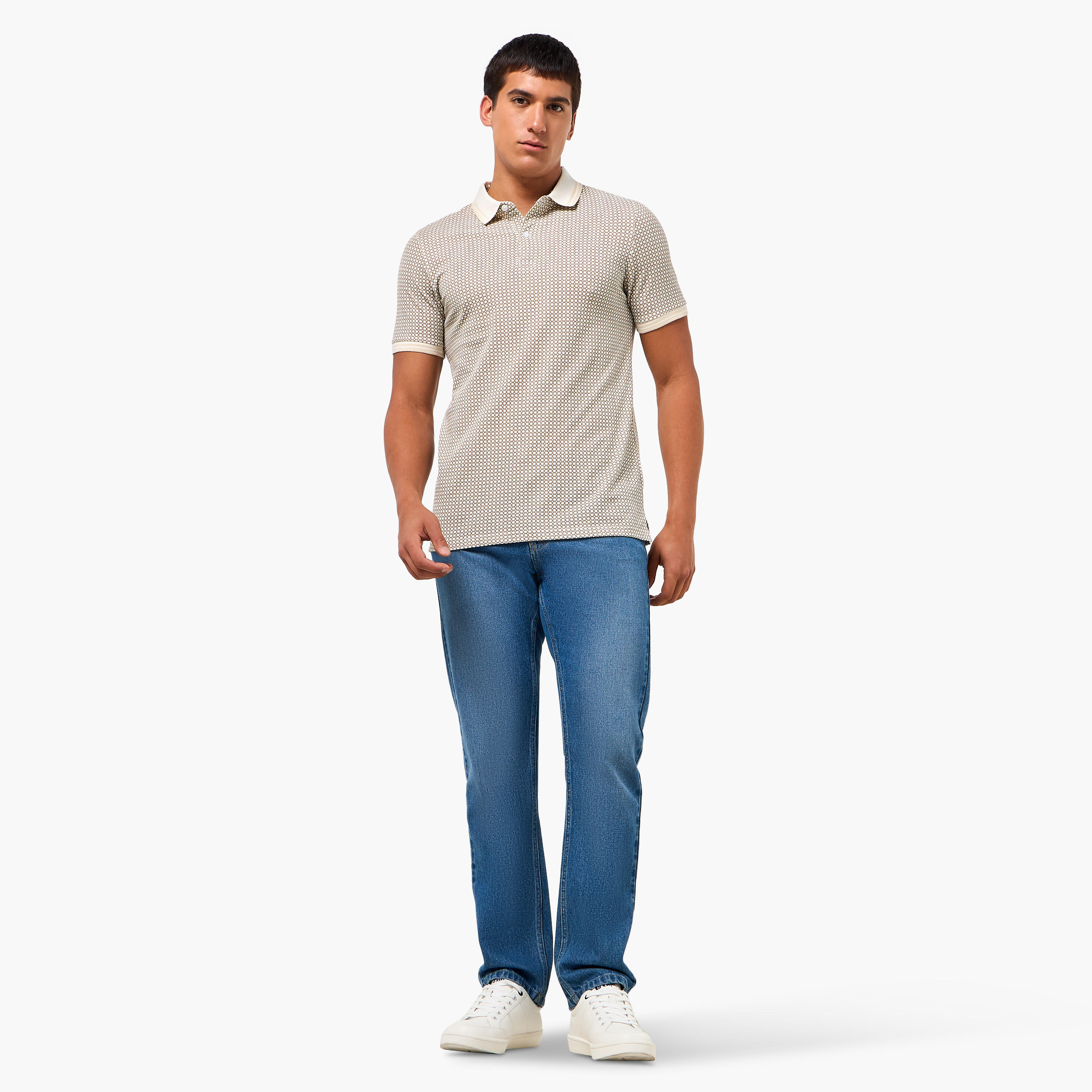 Men Short Sleeves Textured Polo T-shirt-men-clothing-tshirtsandpolos-polos-image-3