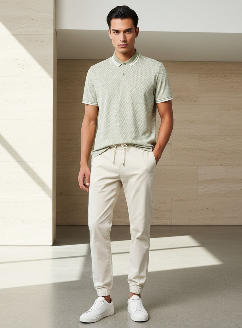 Men Short Sleeves Textured Polo T-shirt-men-clothing-tshirtsandpolos-polos-image-1