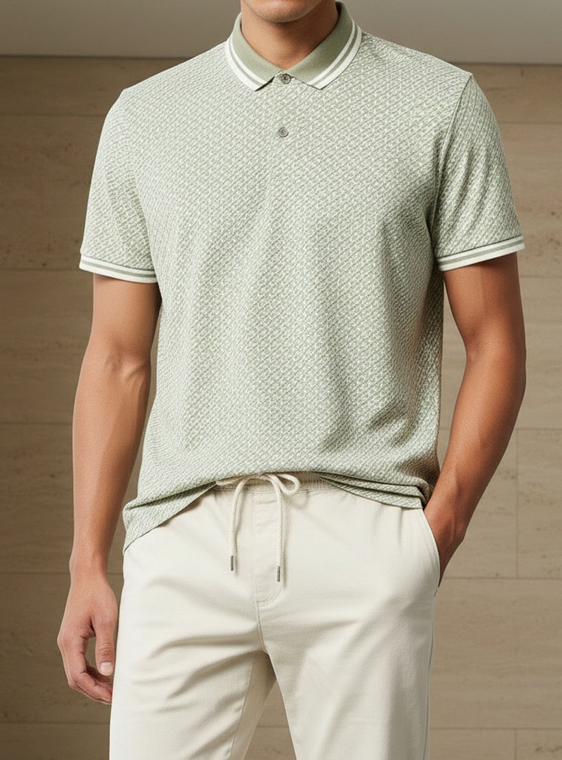 Men Short Sleeves Textured Polo T-shirt-men-clothing-tshirtsandpolos-polos-image-5