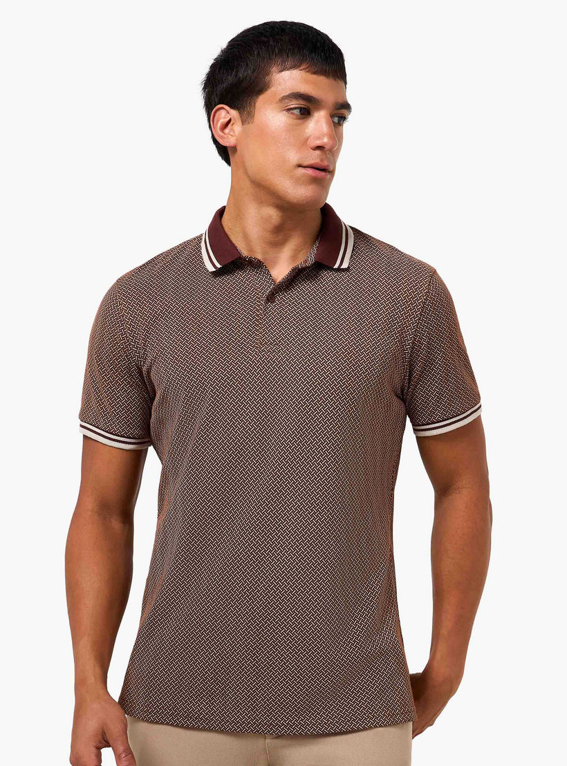 Men Short Sleeves Textured Polo T-shirt-men-clothing-tshirtsandpolos-polos-image-1