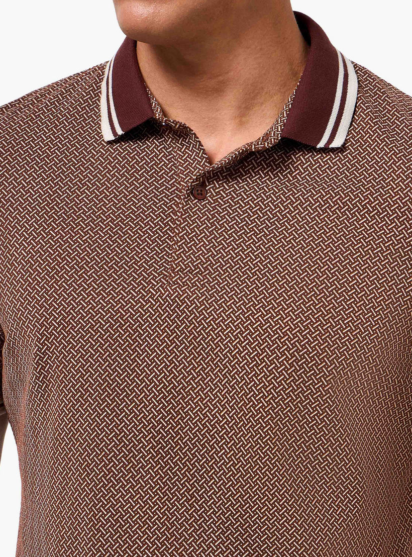 Men Short Sleeves Textured Polo T-shirt-men-clothing-tshirtsandpolos-polos-image-2