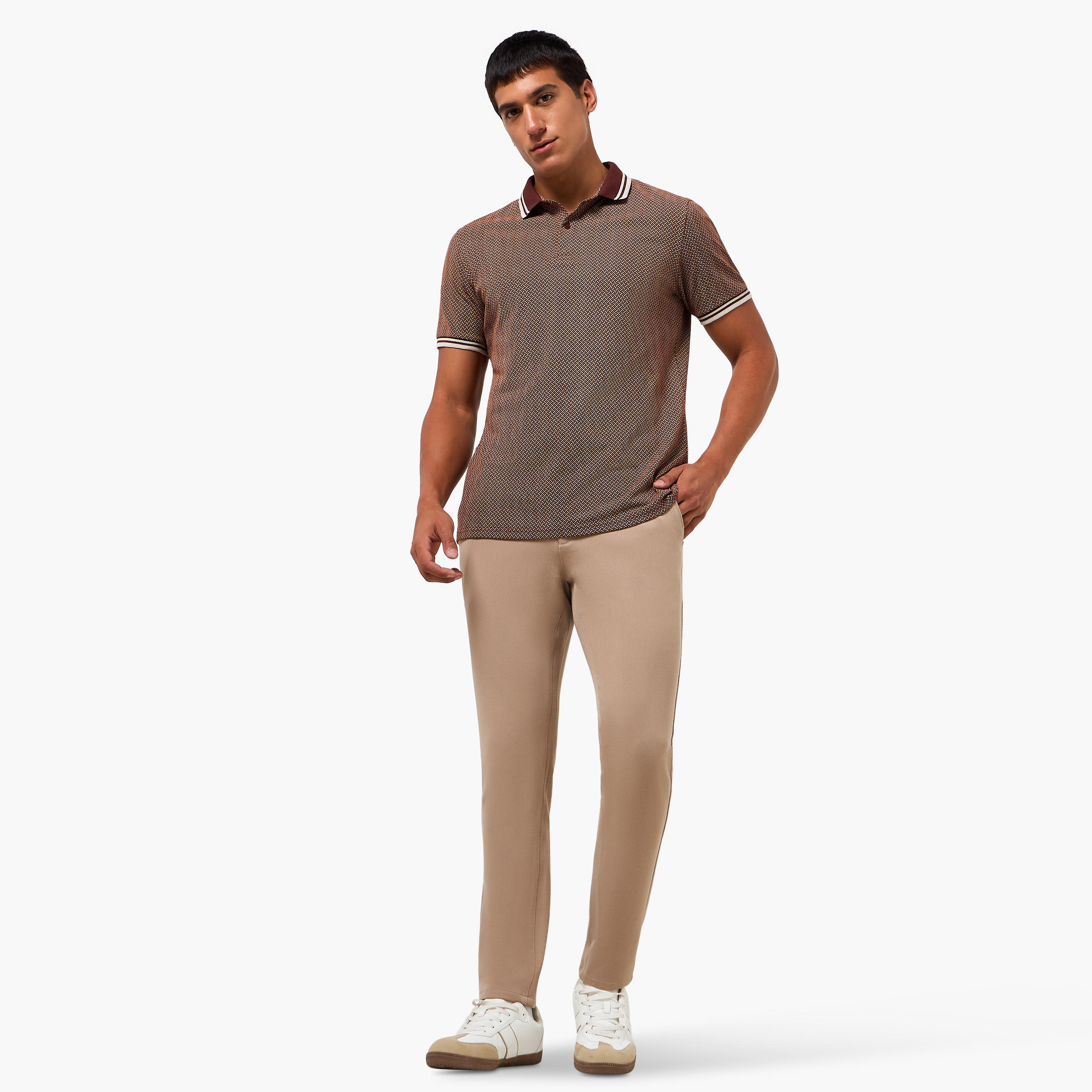 Men Short Sleeves Textured Polo T-shirt-men-clothing-tshirtsandpolos-polos-image-3