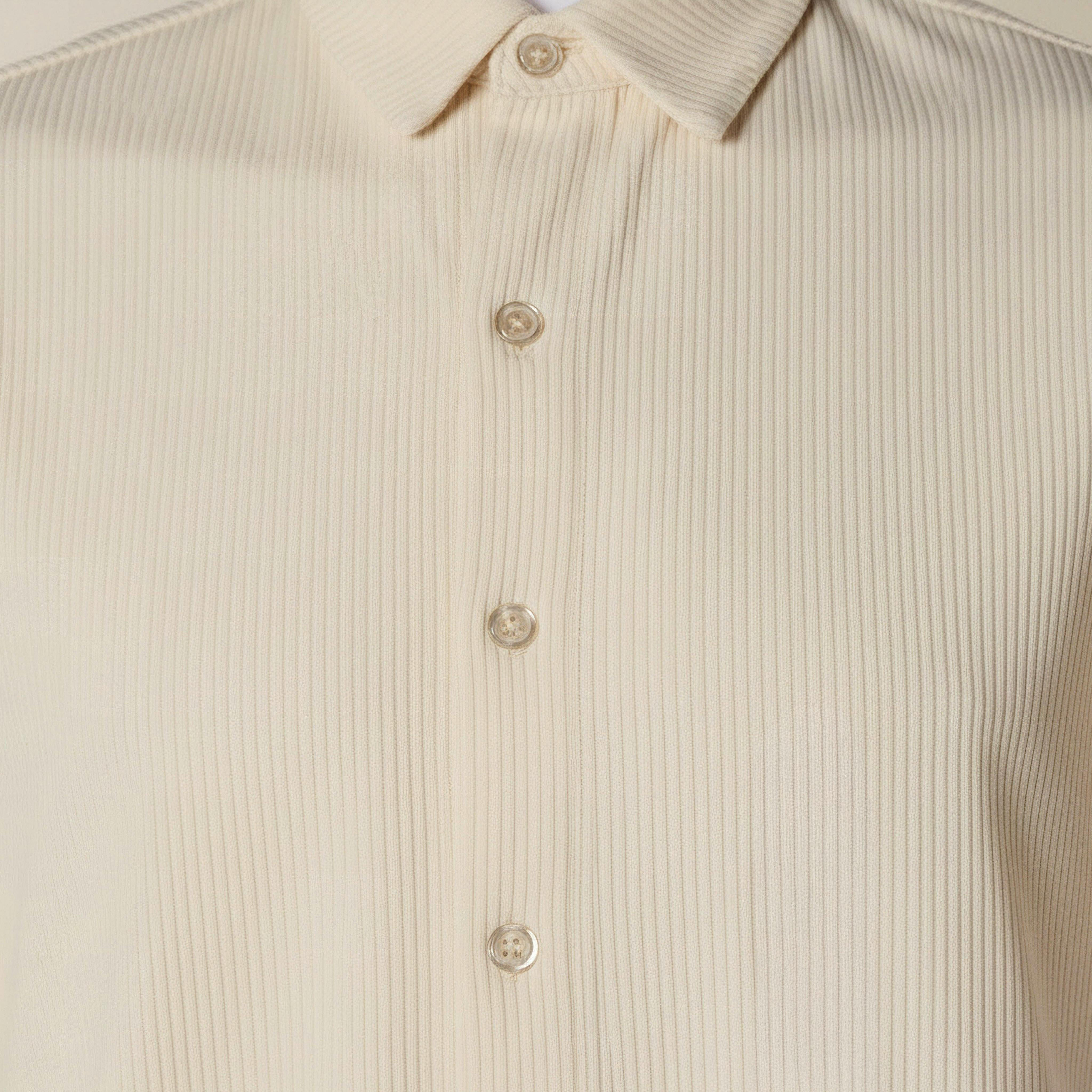 قميص بارز الملمس بياقة عادية وأكمام قصيرة للرجال-men-clothing-shirts-image-4