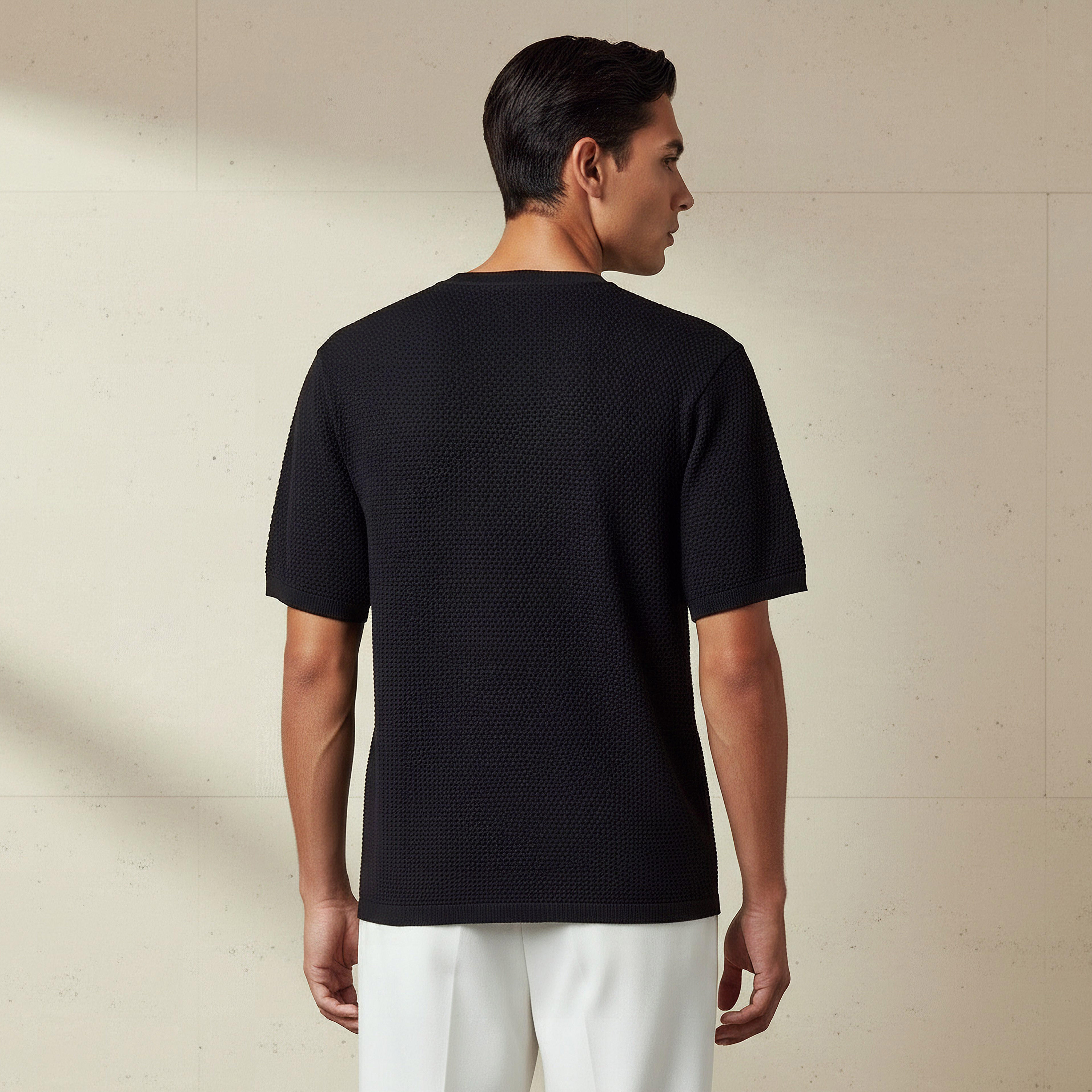 Men Crew Neck Popcorn Textured T-Shirt-PROMO_SP_KW_2FOR8_110625-image-3