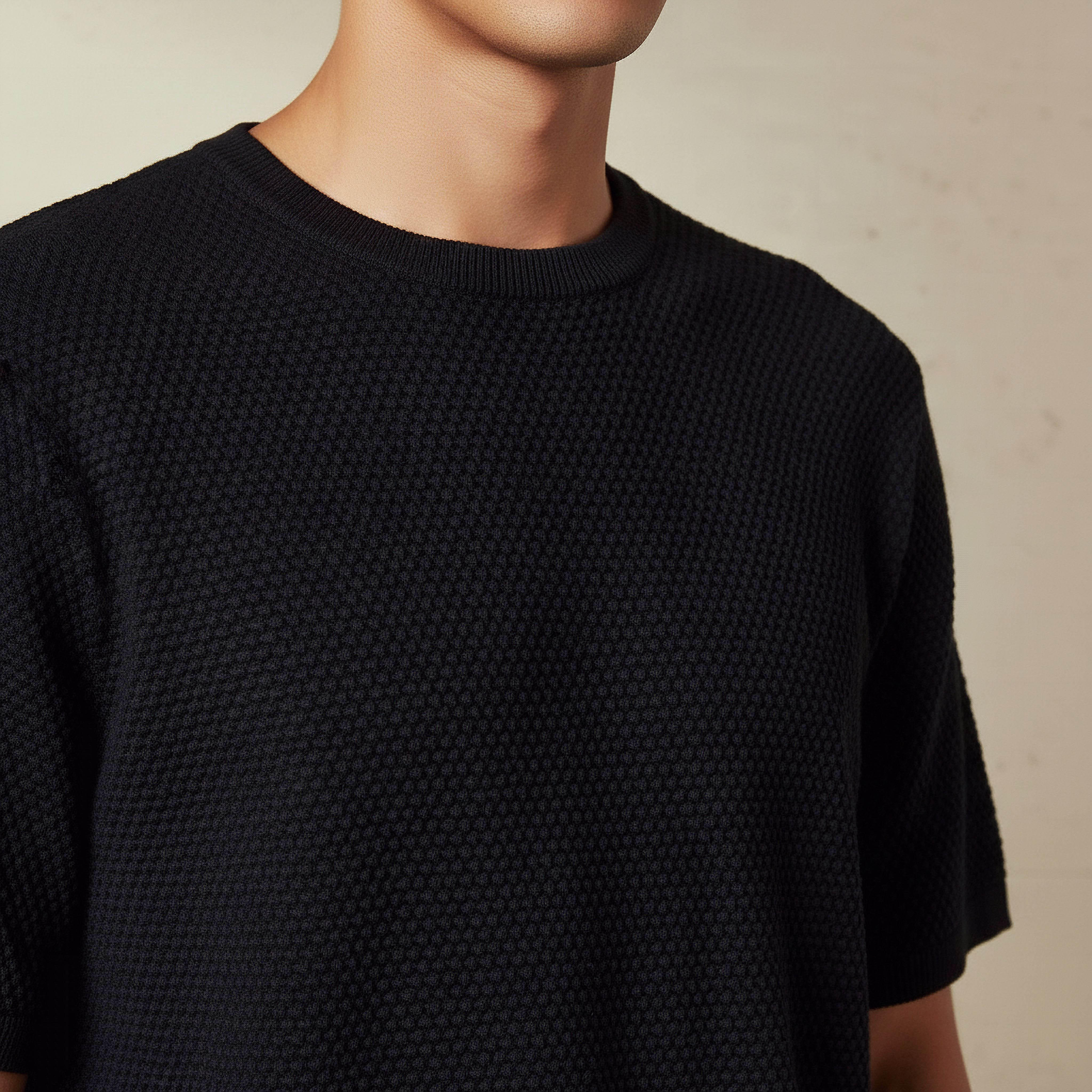 Men Crew Neck Popcorn Textured T-Shirt-PROMO_SP_KW_2FOR8_110625-image-4