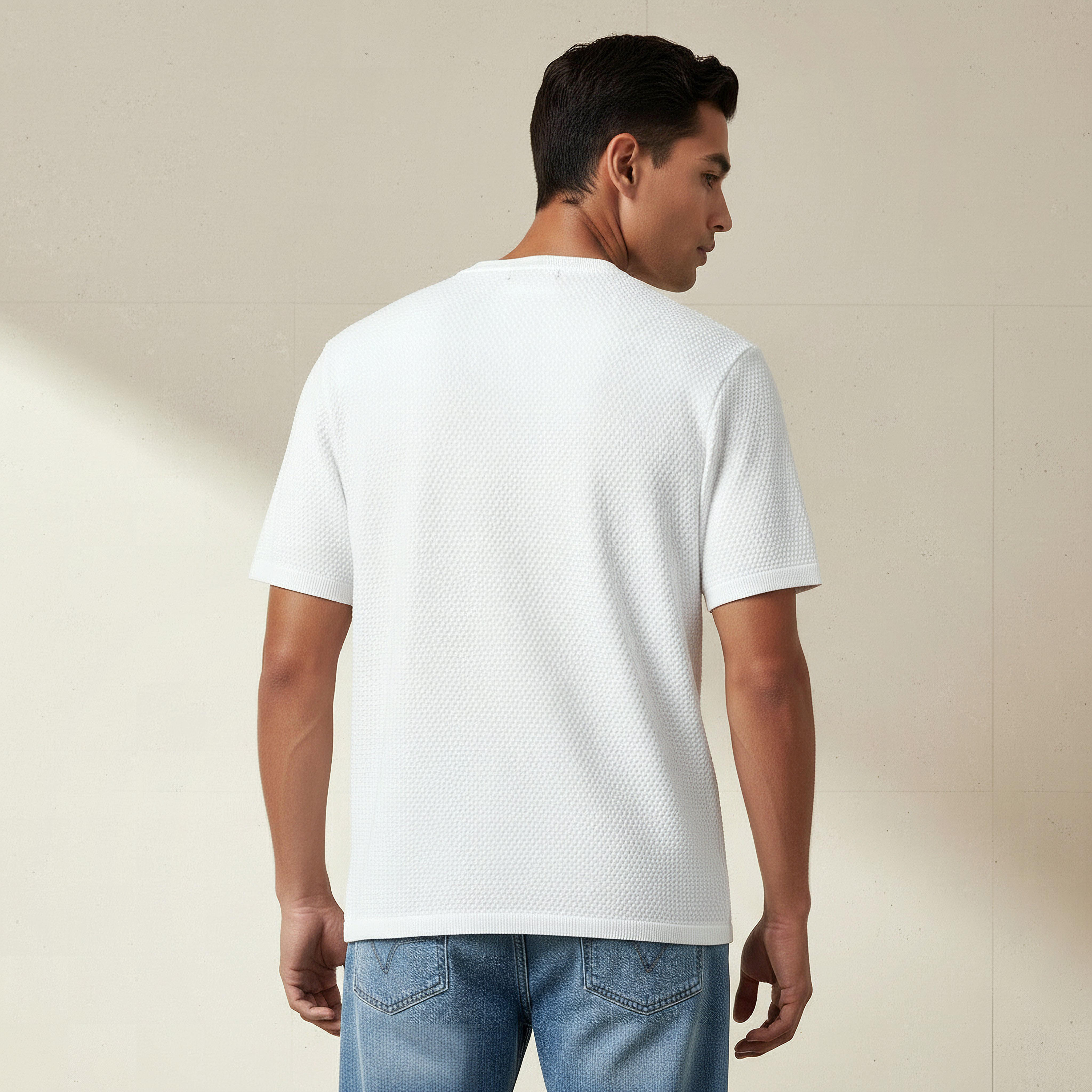 Men Crew Neck Popcorn Textured T-Shirt-PROMO_SP_SA_2FOR99_110625-image-3