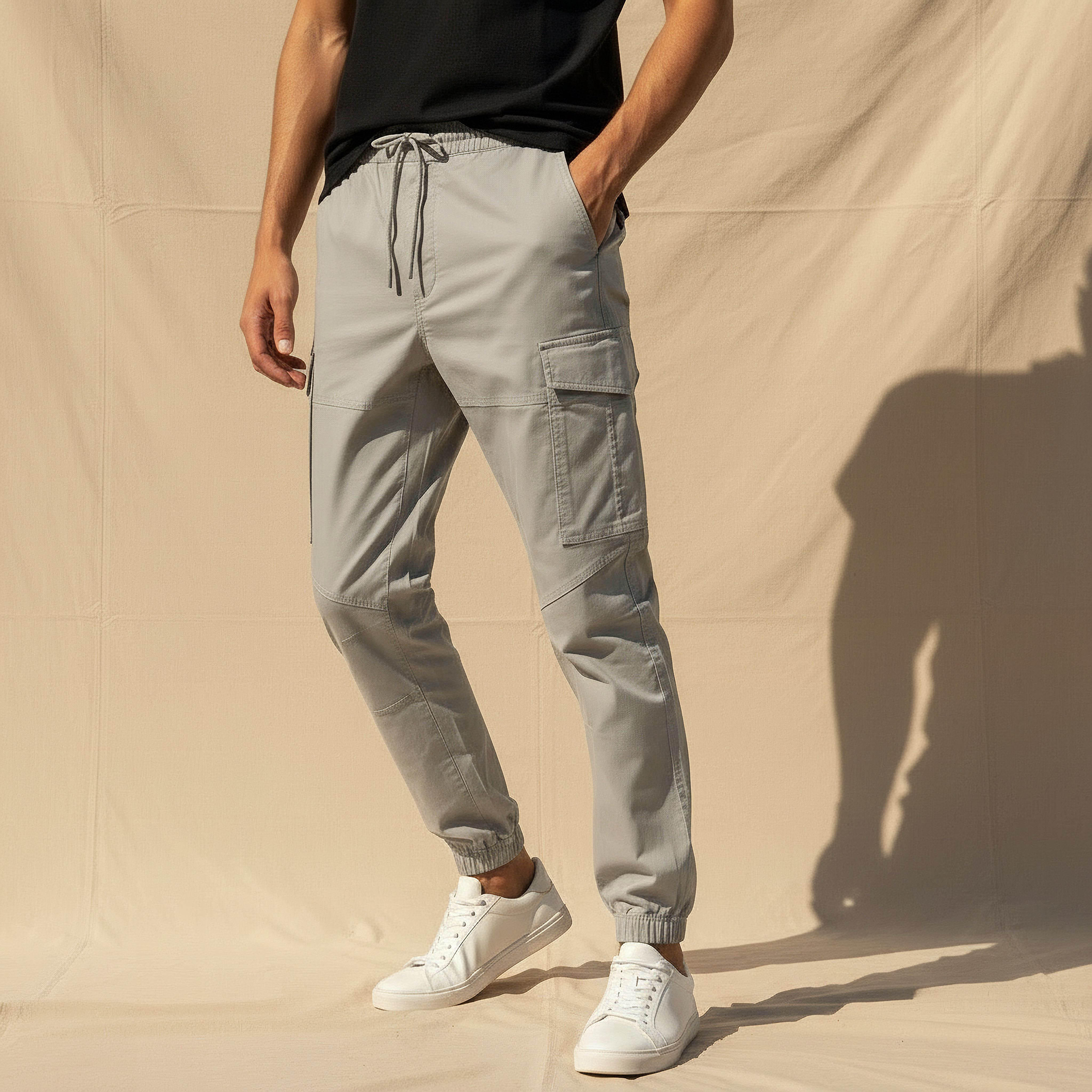 Men Slim Fit Cargo Joggers-men-clothing-bottoms-joggers-image-1