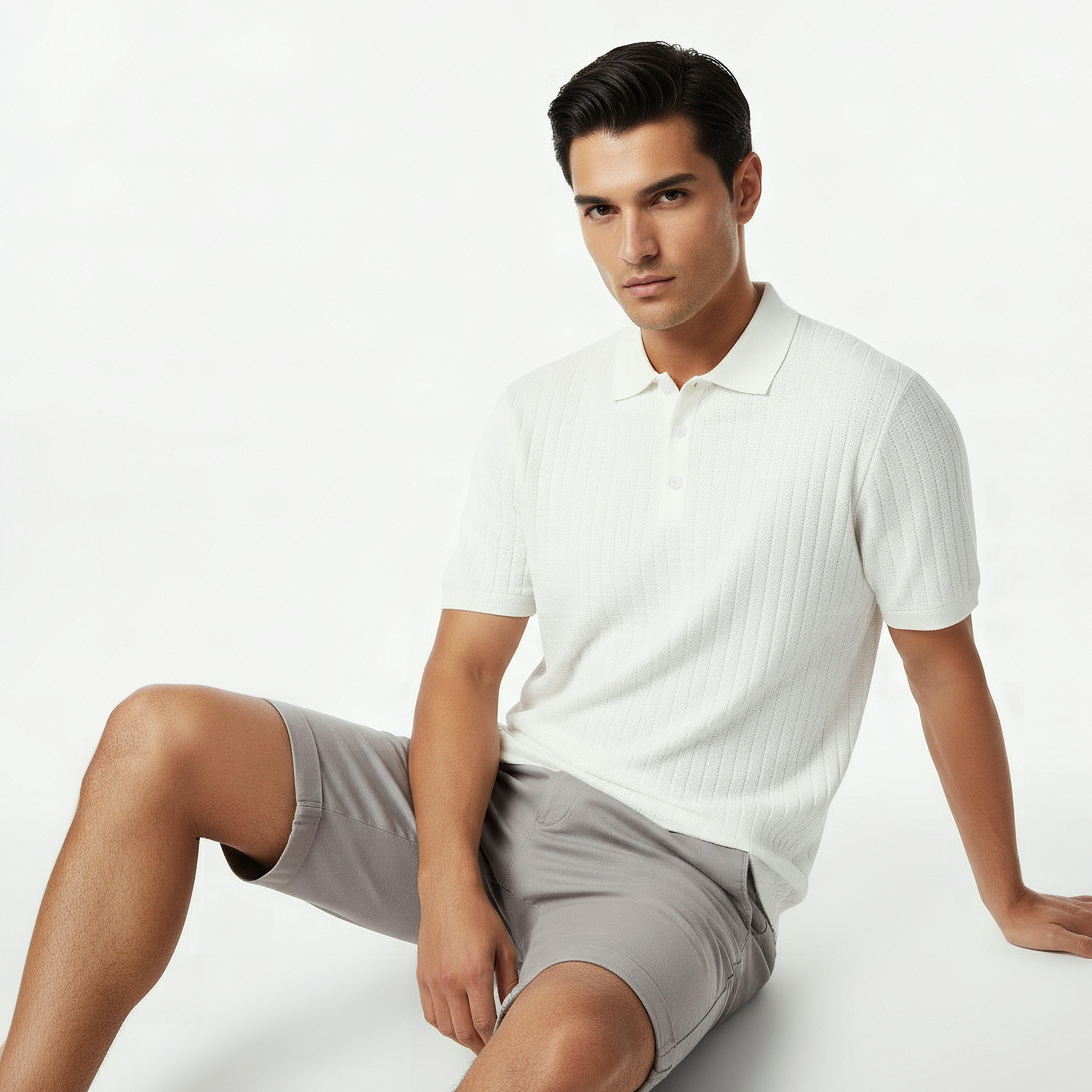 Men Short Sleeves Ribbed Polo T-Shirt-men-clothing-tshirtsandpolos-polos-image-5