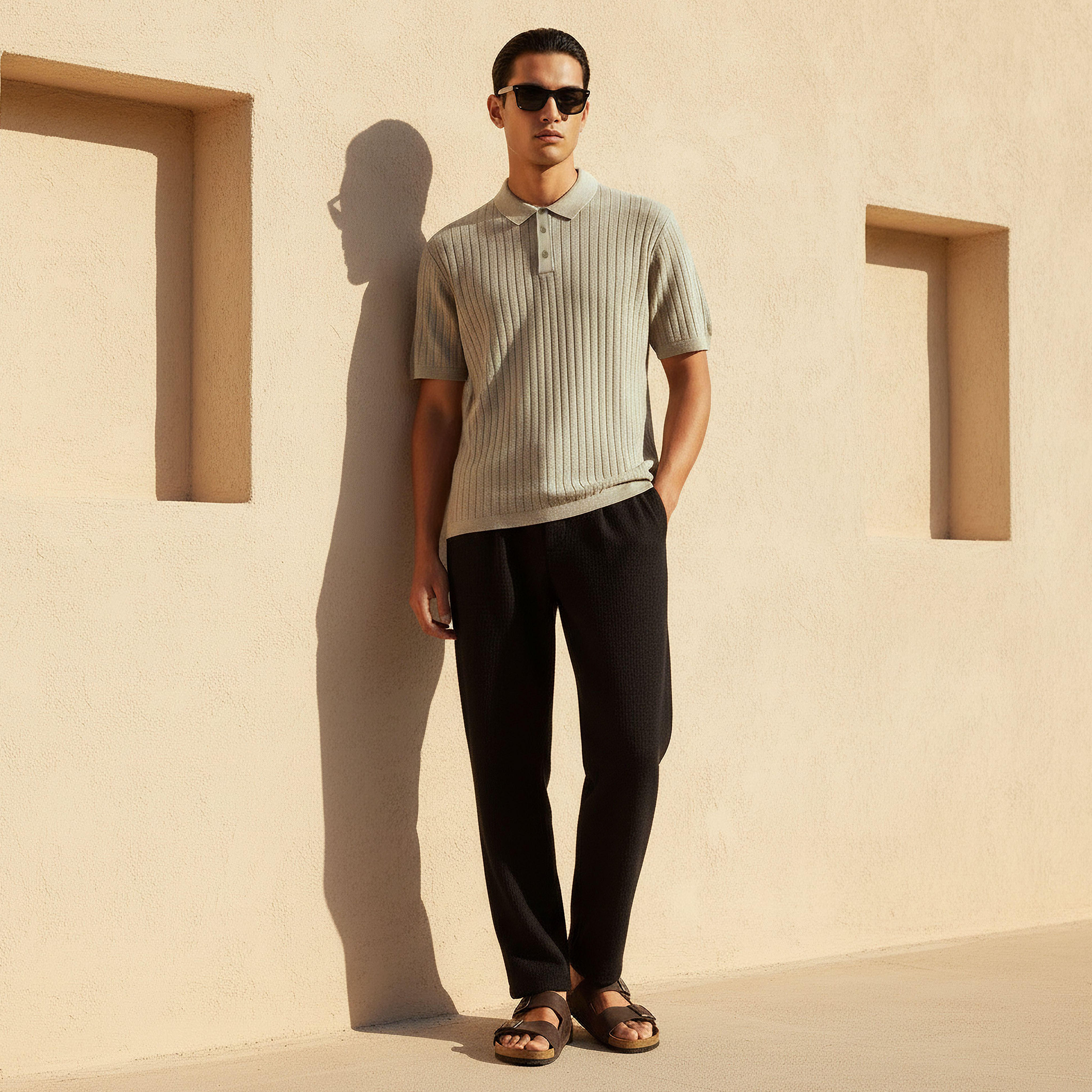 تيشيرت بولو مضلع بأكمام قصيرة للرجال-PROMO_SP_KW_RGCC_BUY2FOR9_040325-image-5